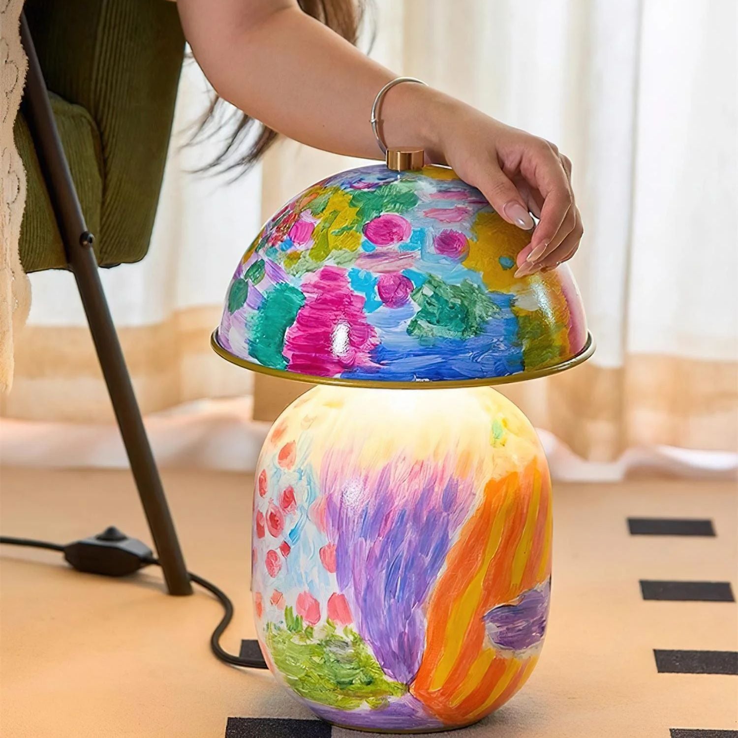 Celo Painted Table Lamp