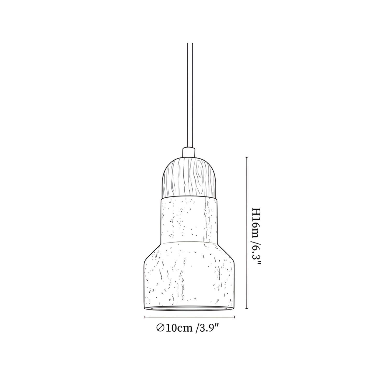 Yelso Travertine Pendant Light