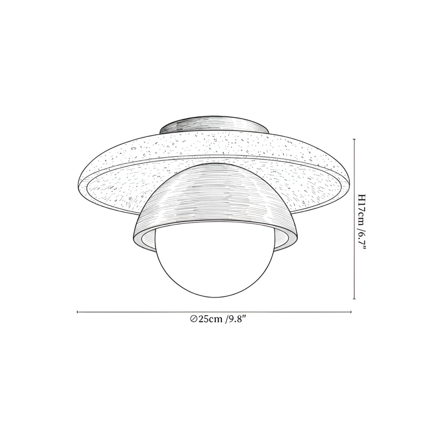 Menosa Travertine Ceiling Light