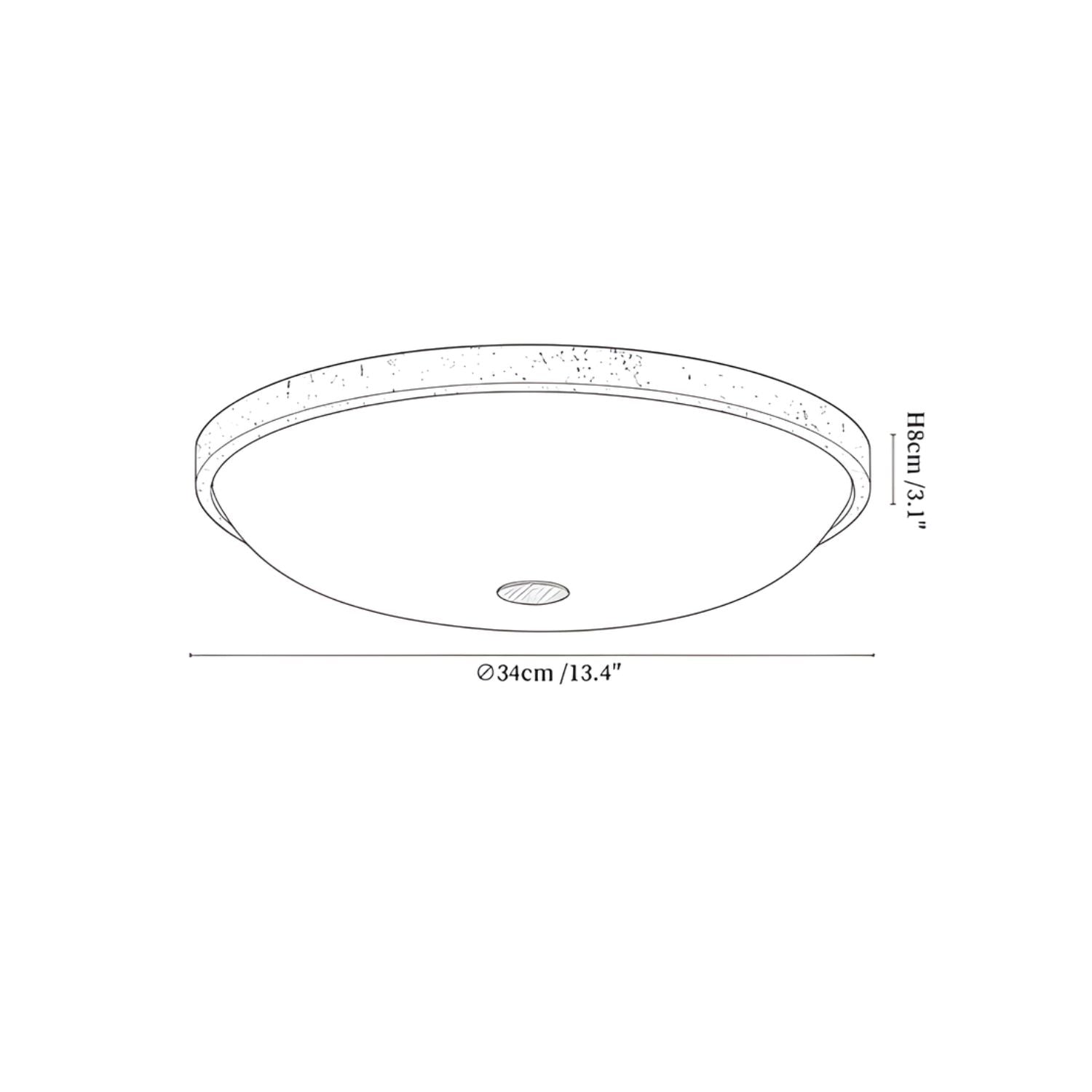 Zelmara Disc Travertine Ceiling Light