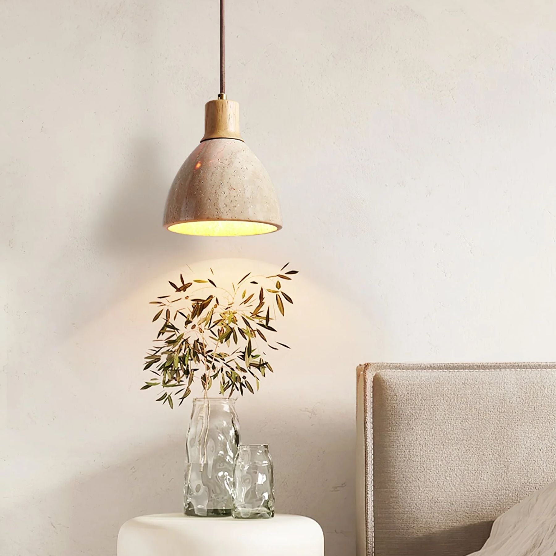 Mosha Travertine Pendant Light