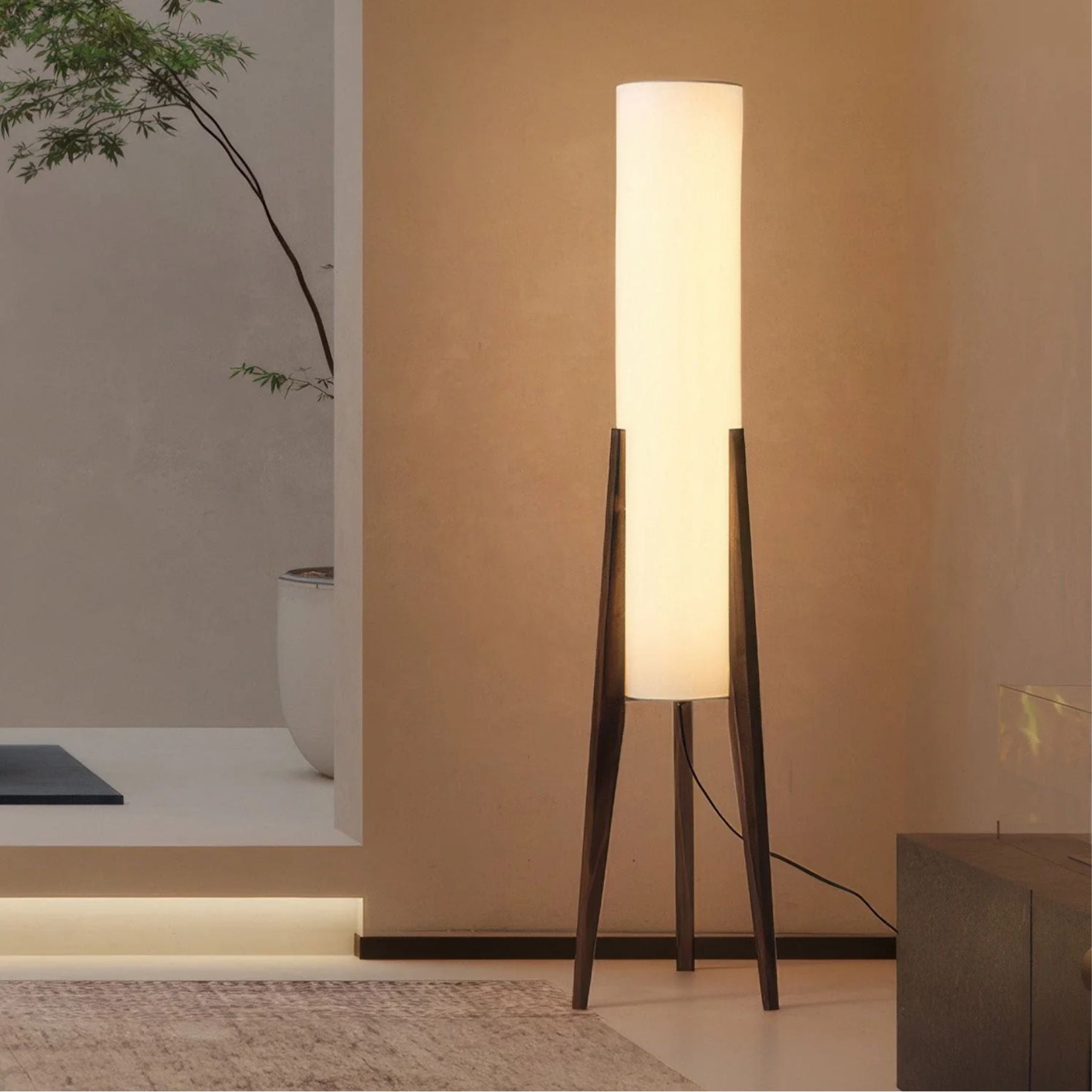 Maleso Wooden Floor Lamp