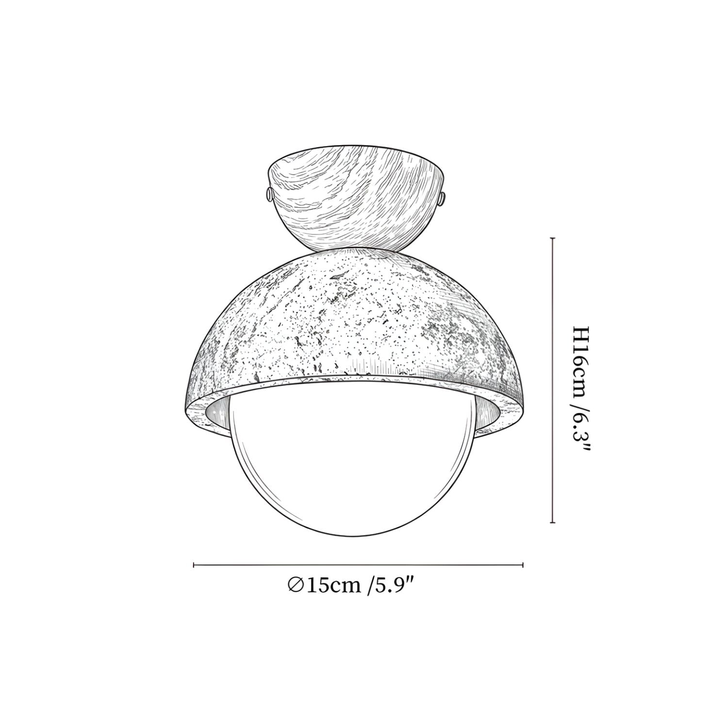 Colanis Travertine Ceiling Light