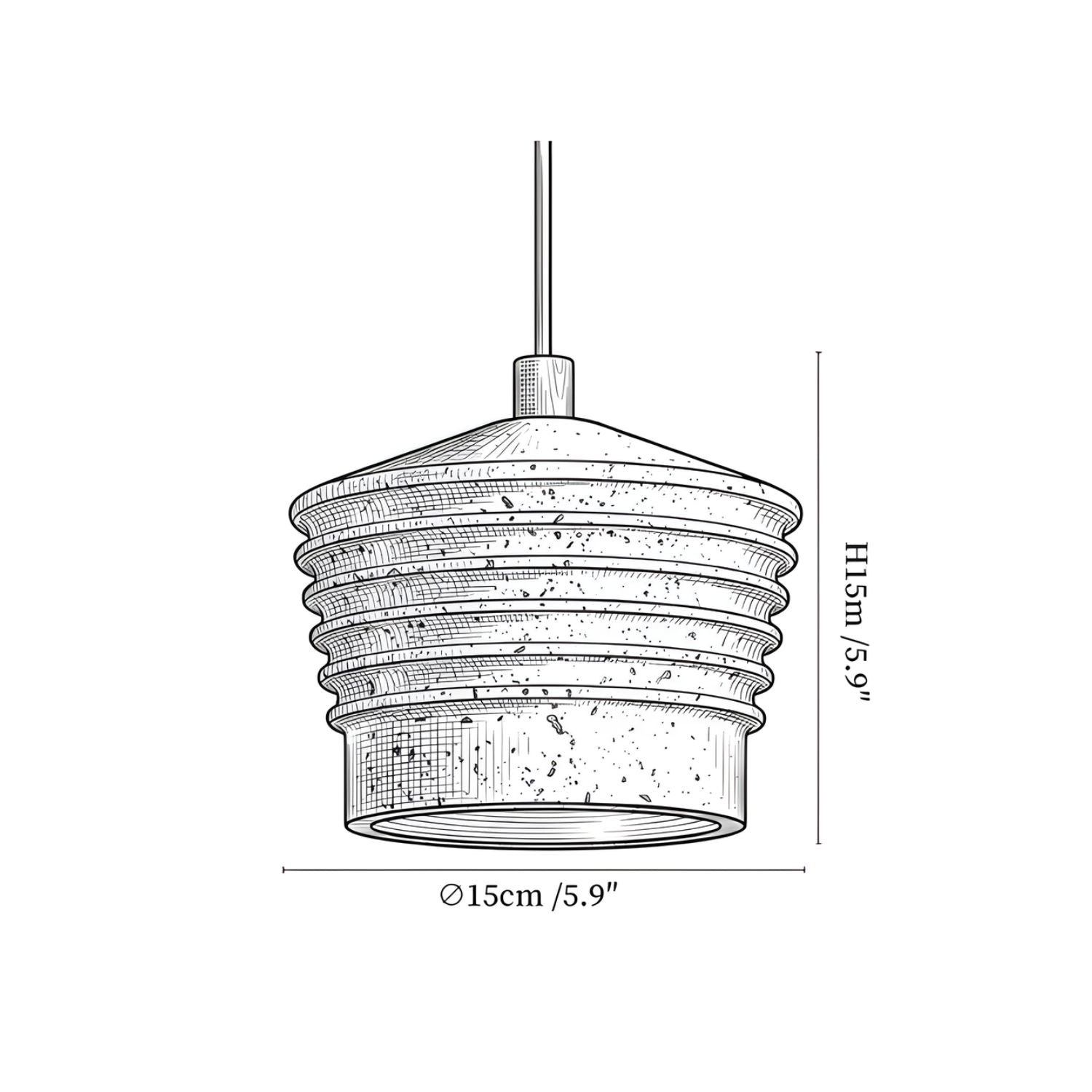 Renna Travertine Pendant Light