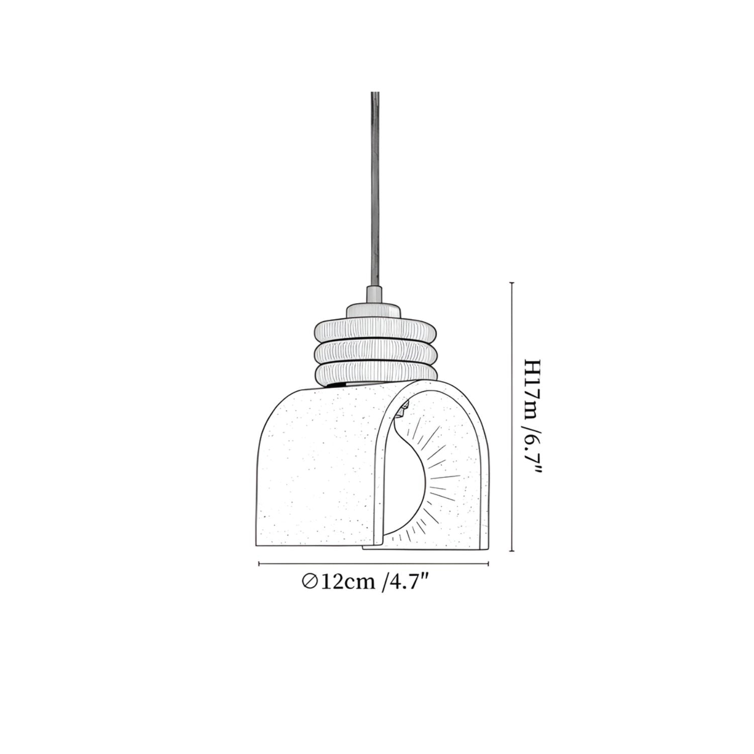 Corelsi Travertine Pendant Light