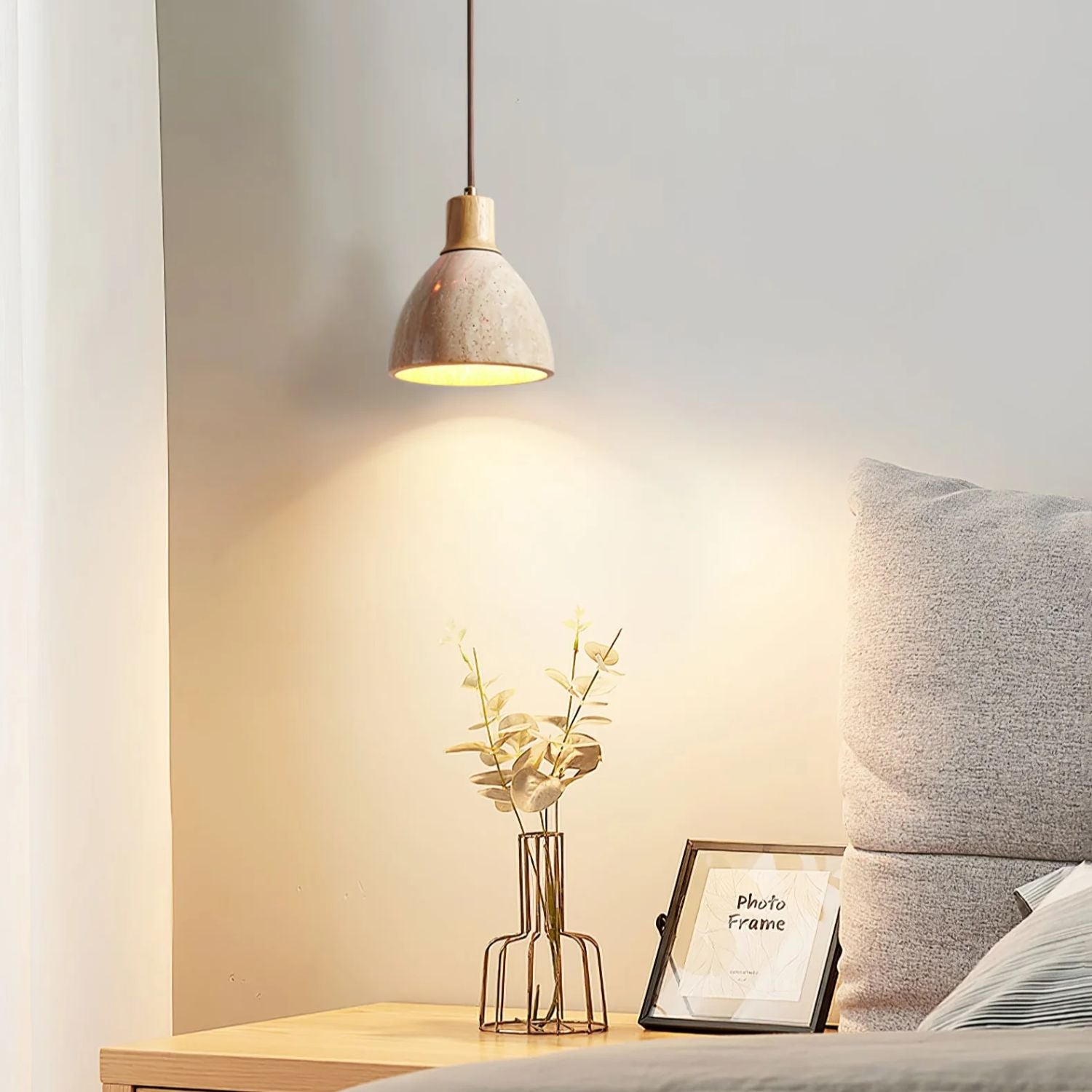 Mosha Travertine Pendant Light