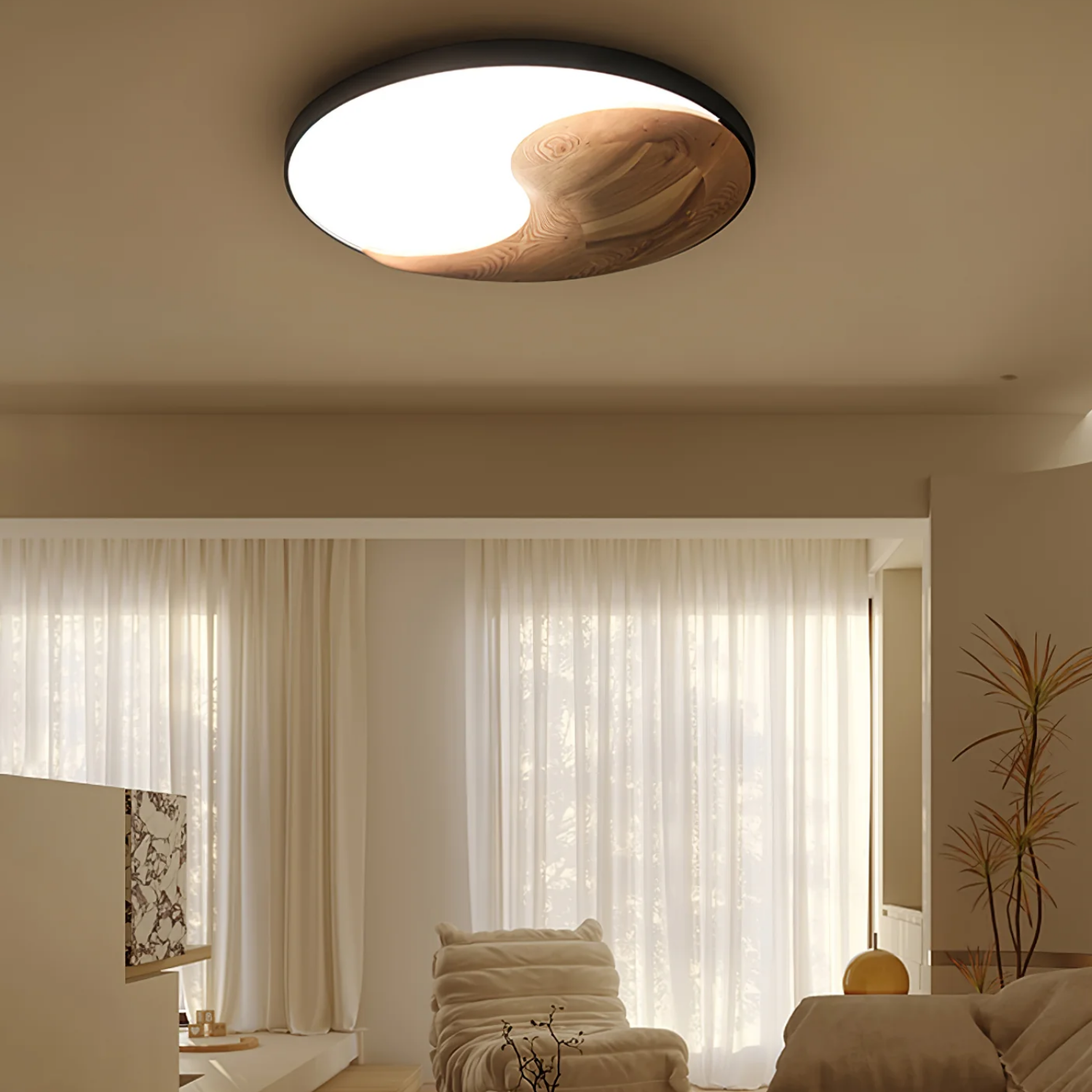 YinYang Design Ceiling Light