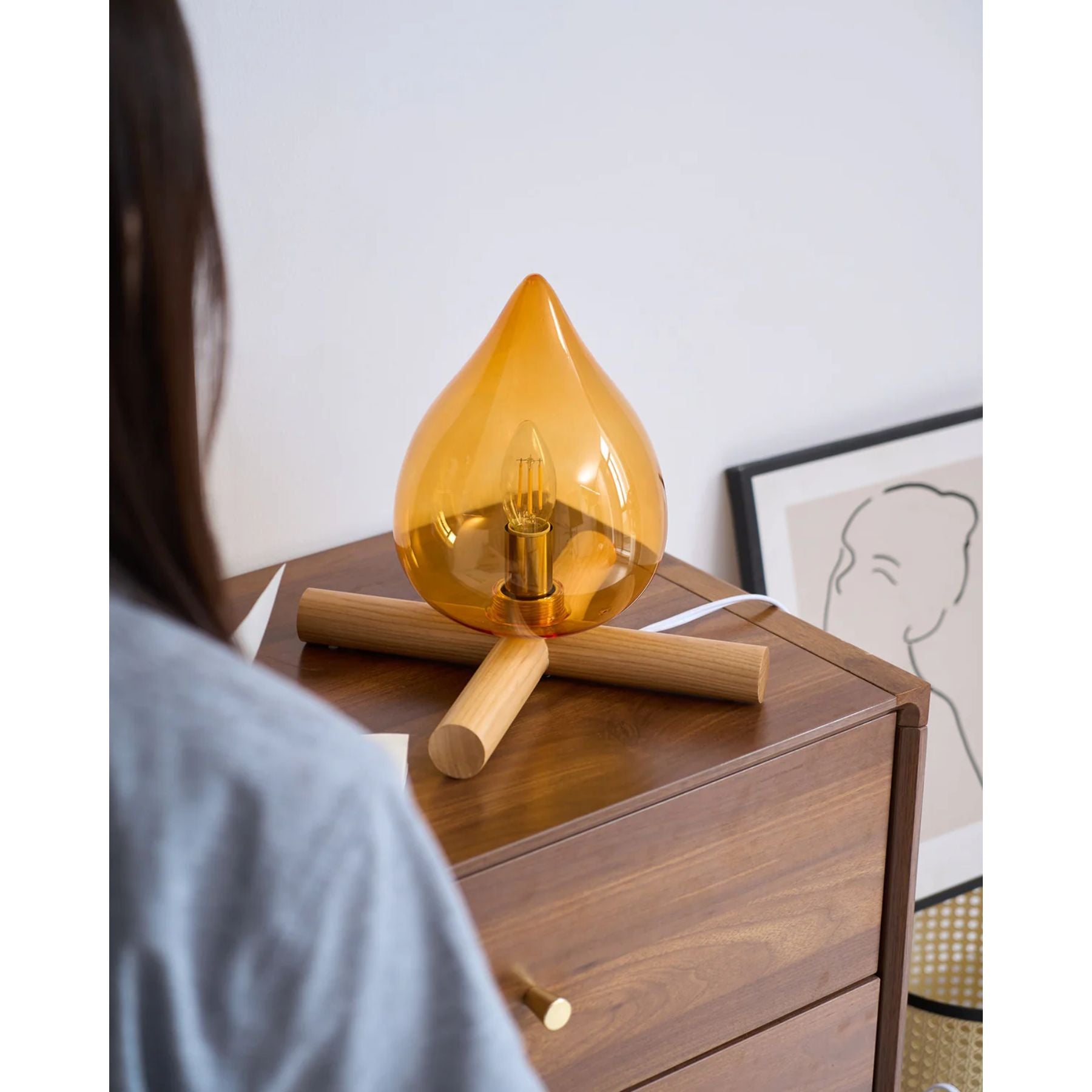 Houtvuurtje Table Lamp