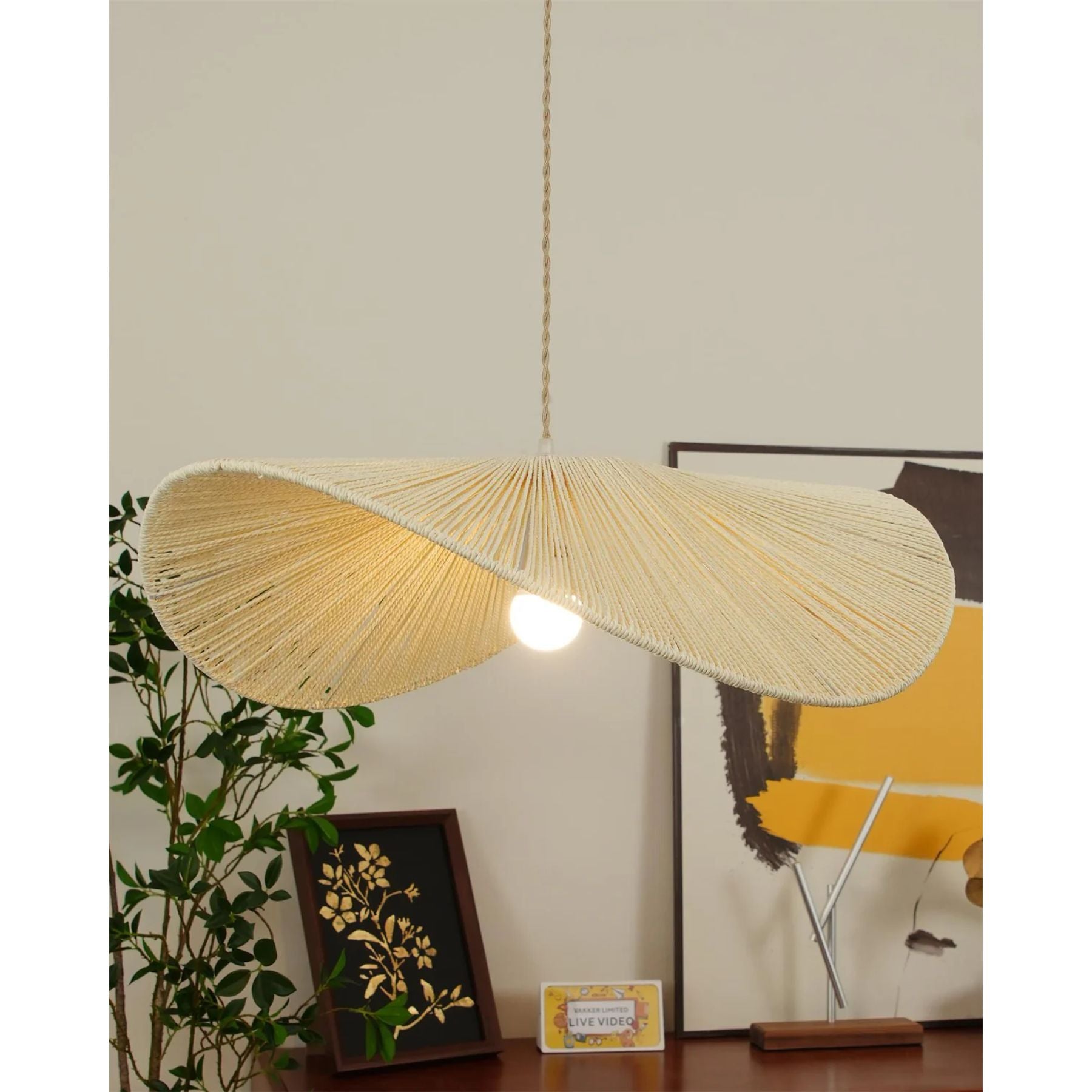 Woovo Hemp Rope Pendant Light