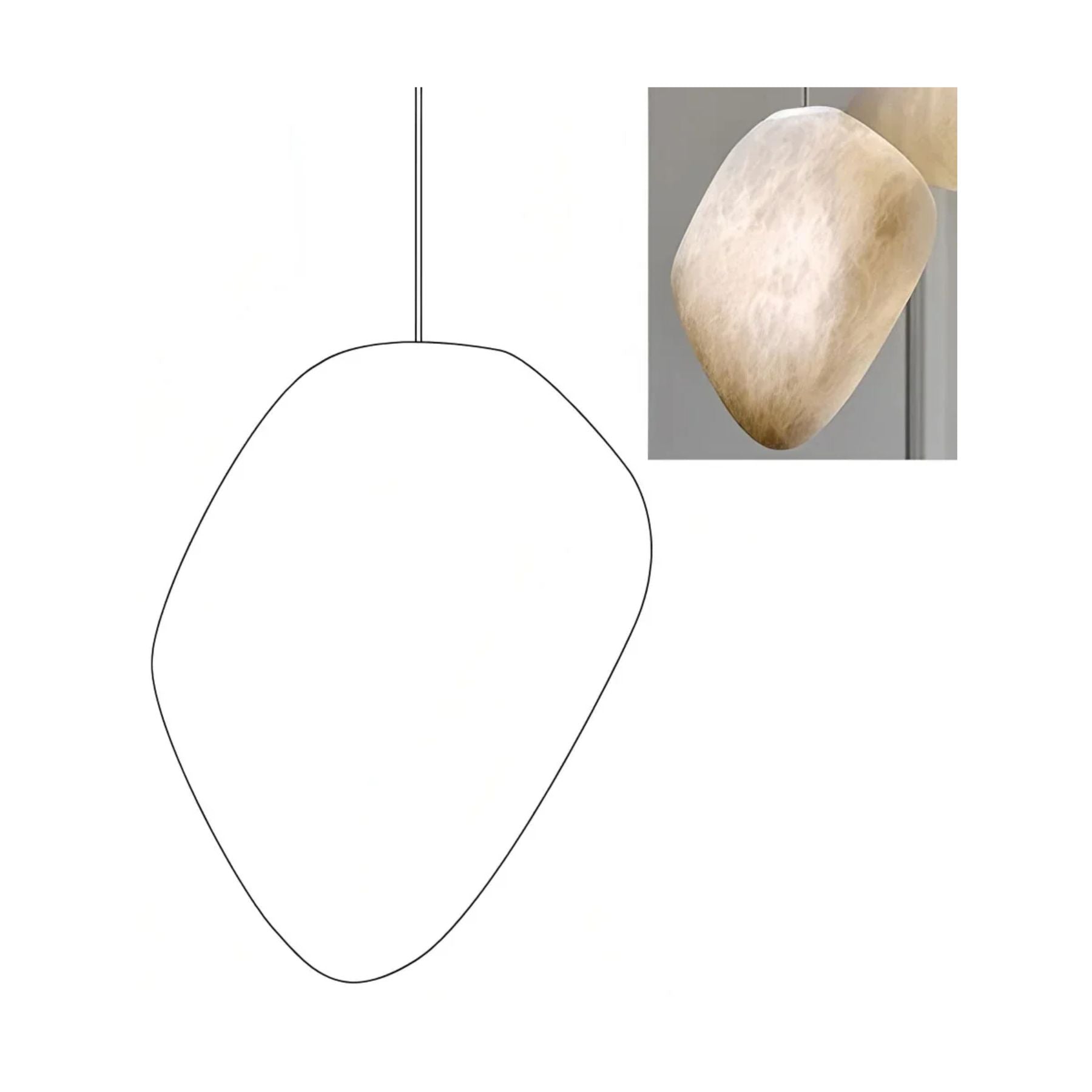 Vonaro River Pebble Pendant Light