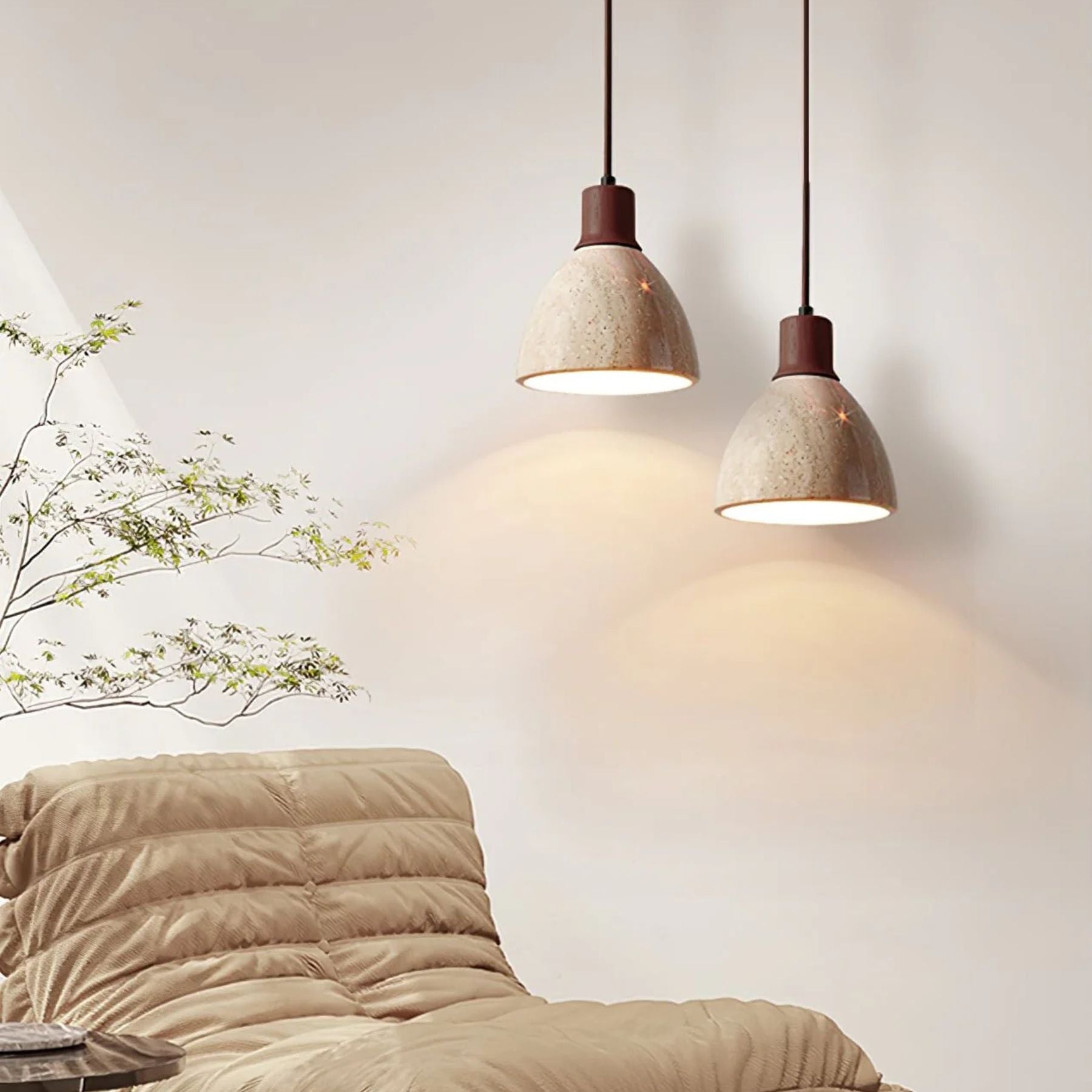 Mivo Natural Stone Pendant Light