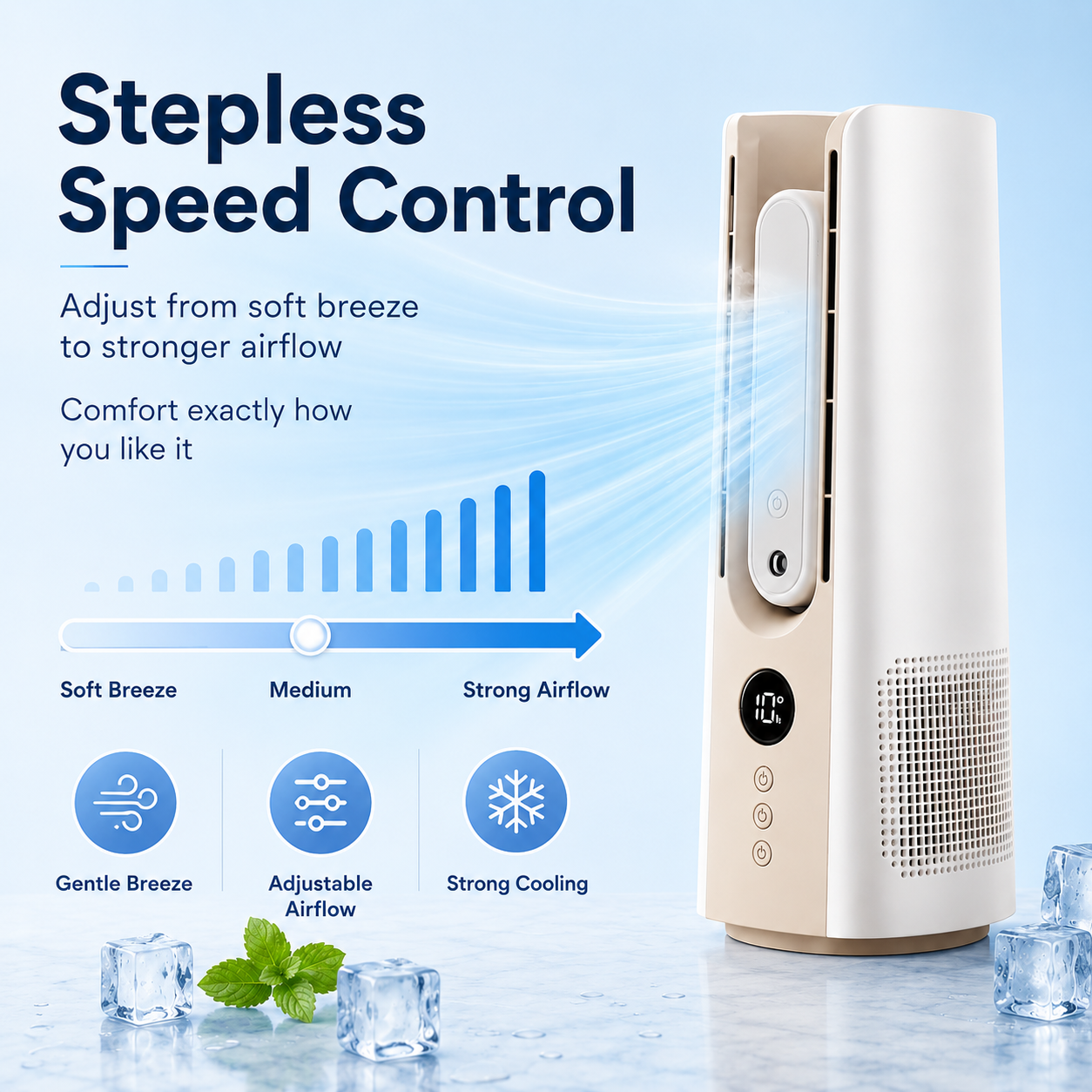 Breezeo Portable Mini Tower Fan