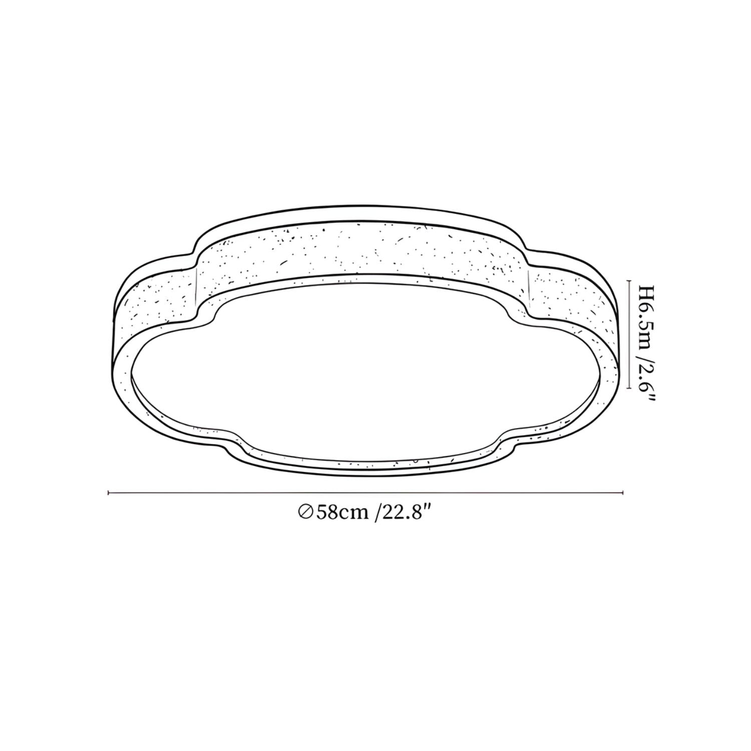 Couzo Travertine Cloud-Shape Ceiling Light