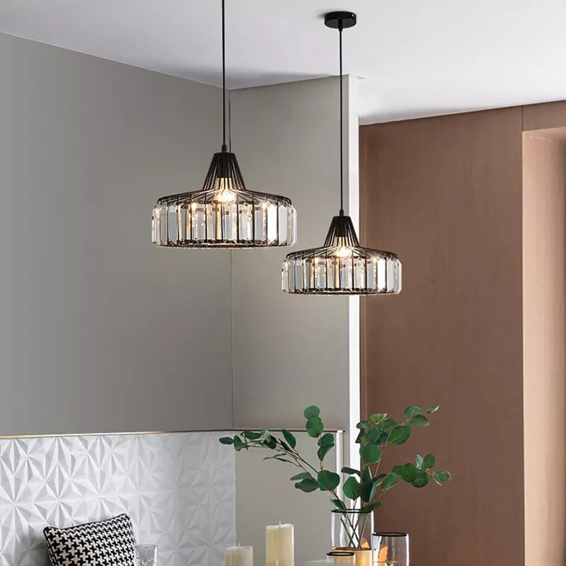 Black Crystal Pendant Light
