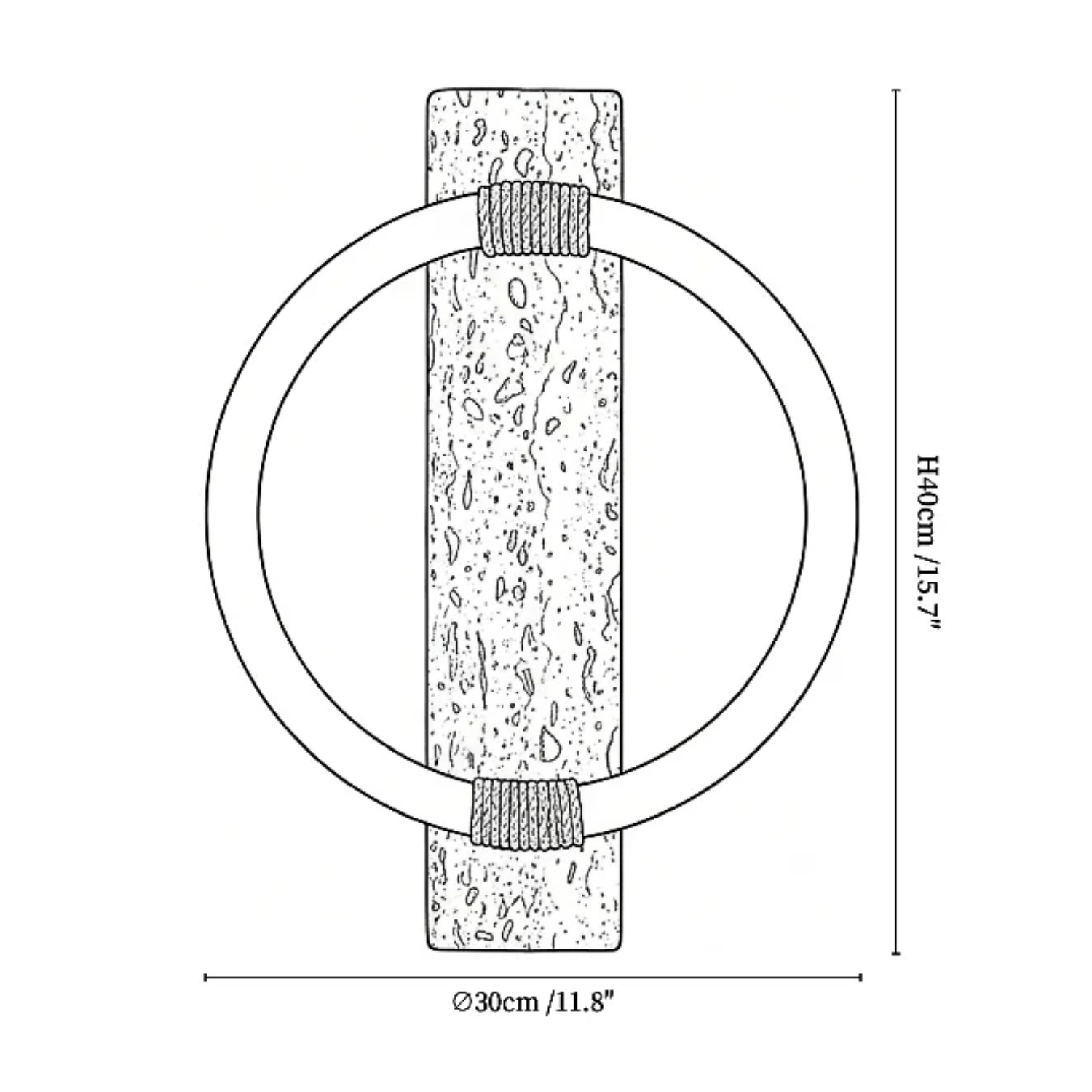 Nys Ring Design Natural Stone Wall Light