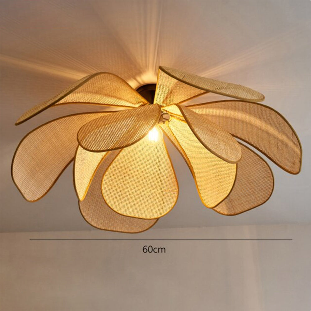 Petal Rattan Flower Pendant Light
