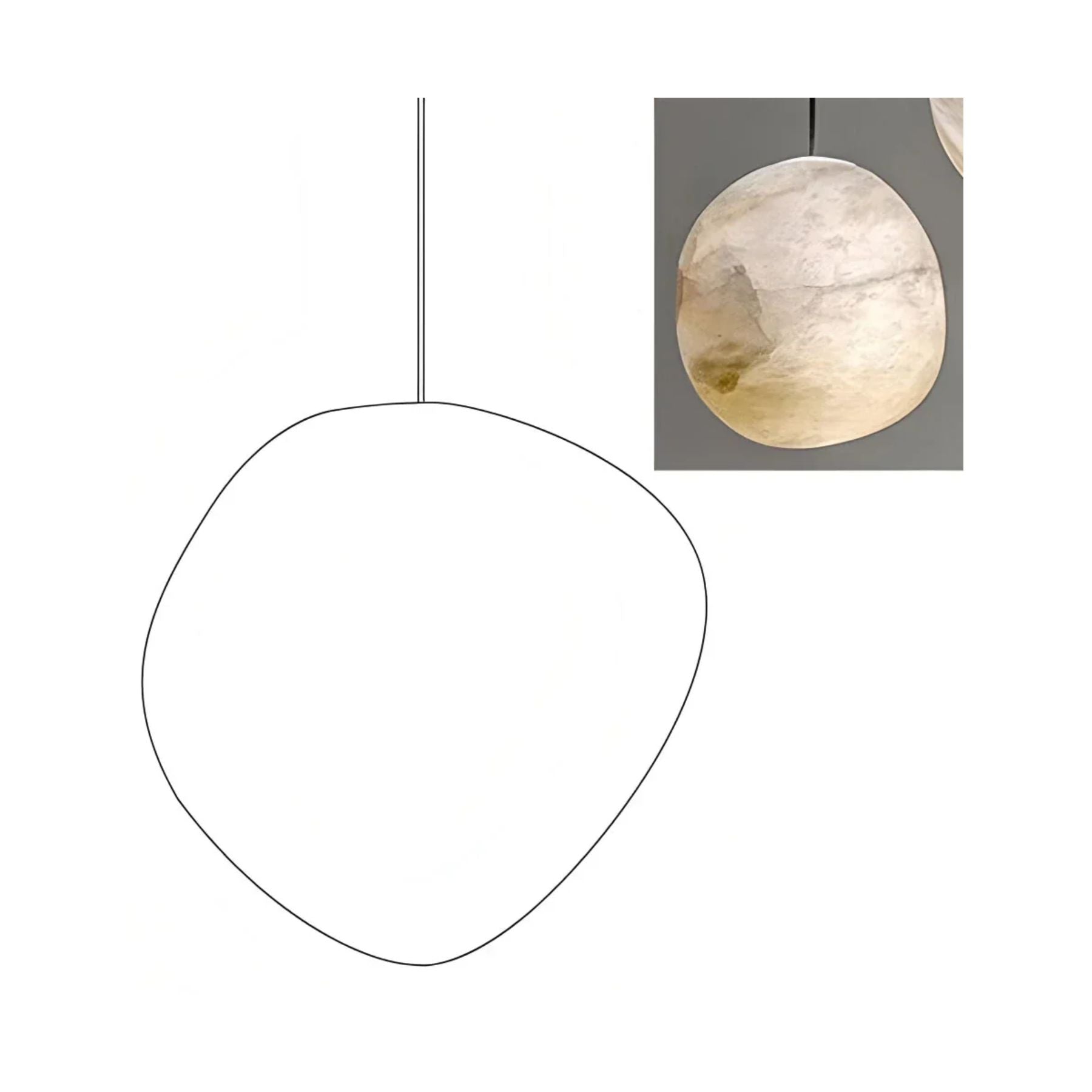Vonaro River Pebble Pendant Light