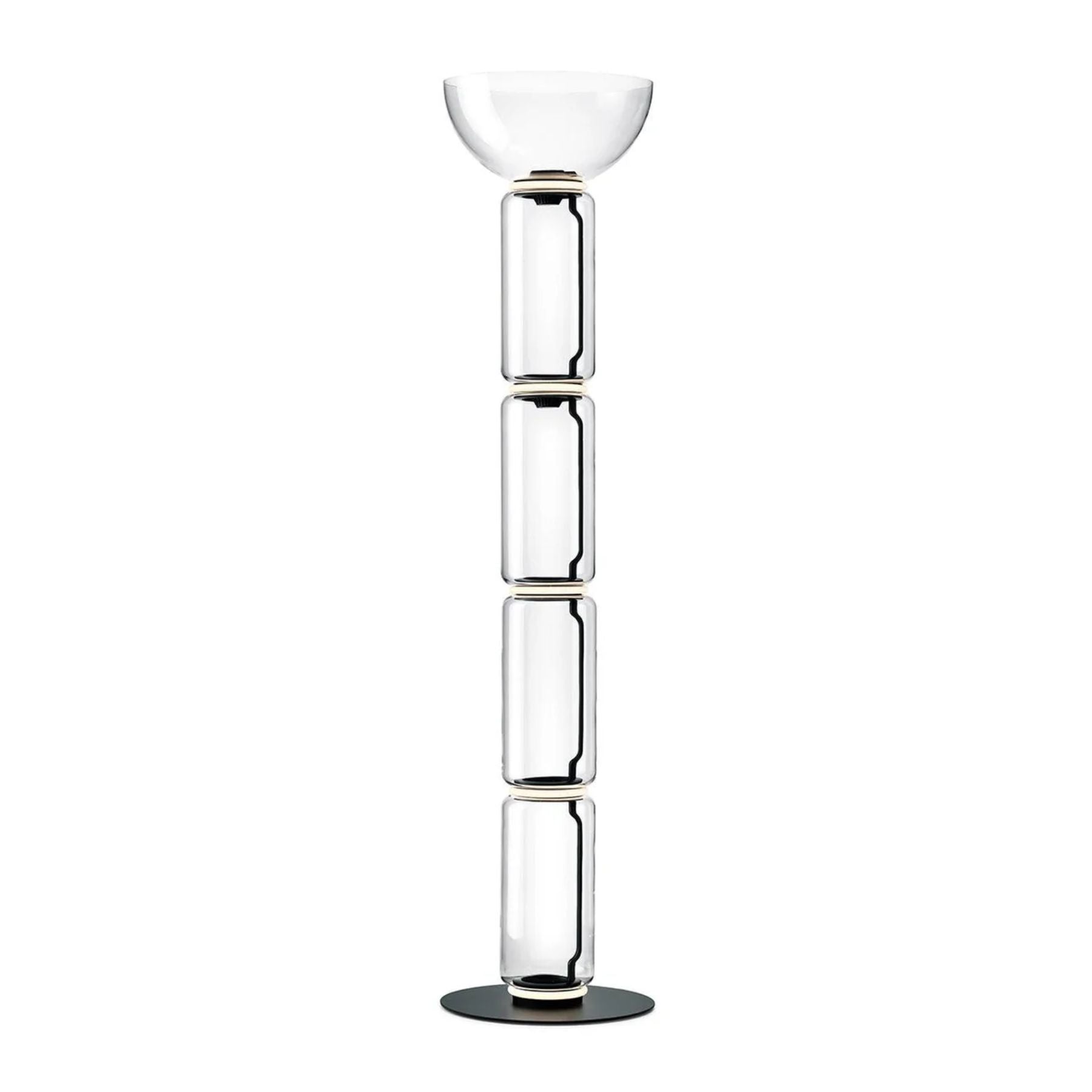Teyylino Cylindrical Glass Floor Lamp