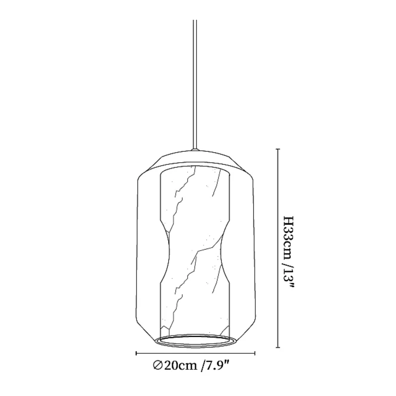 Colomo Alabaster Pendant Light