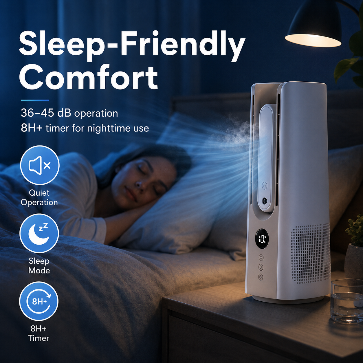 Breezeo Portable Mini Tower Fan