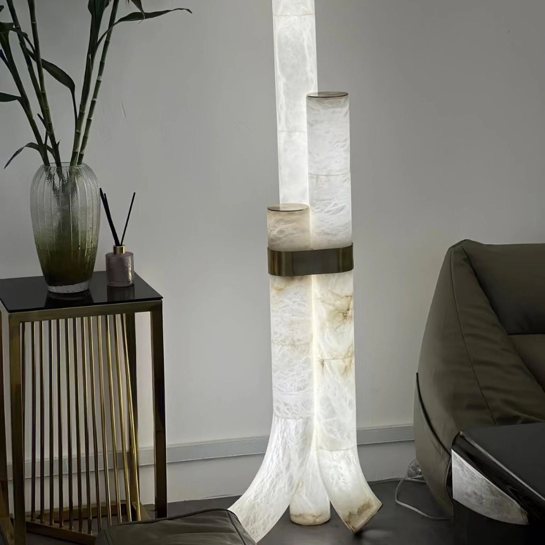Pylese Triple Alabaster Floor Lamp