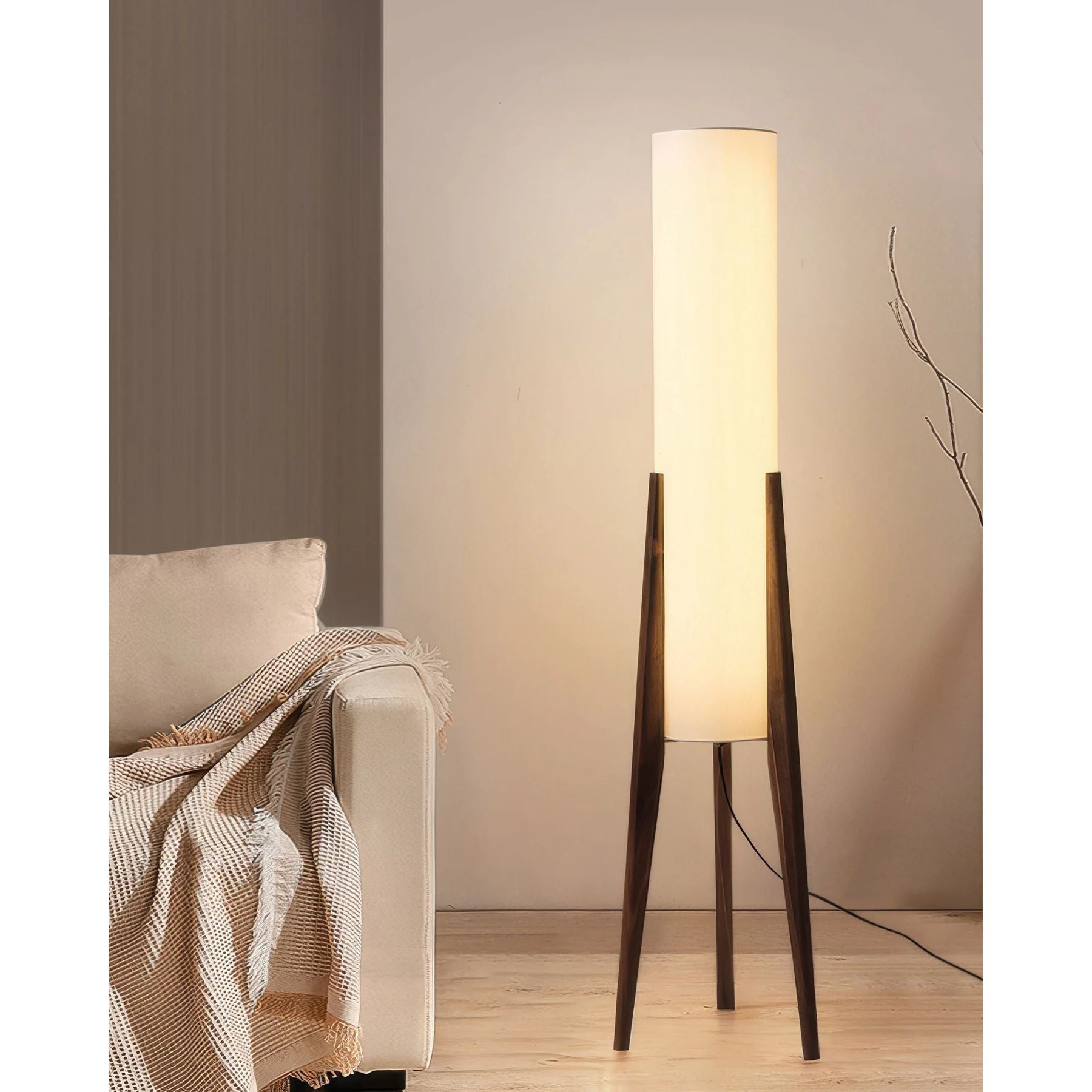 Maleso Wooden Floor Lamp