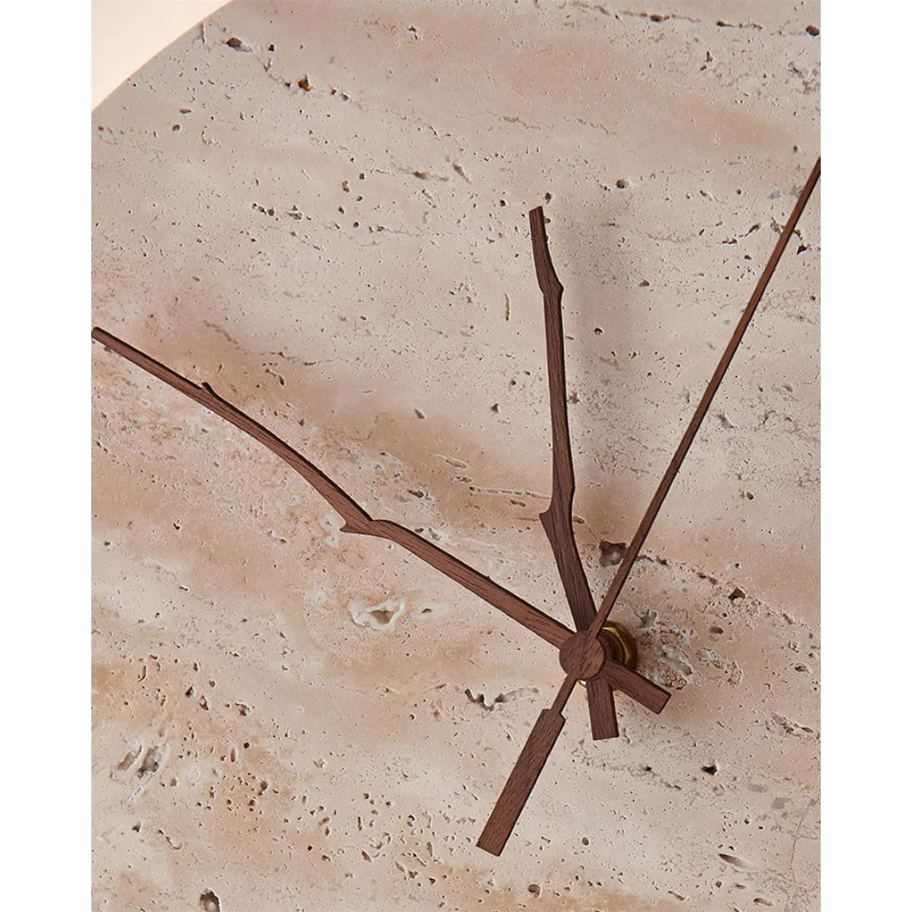 Marrivo Travertine Wall Clock