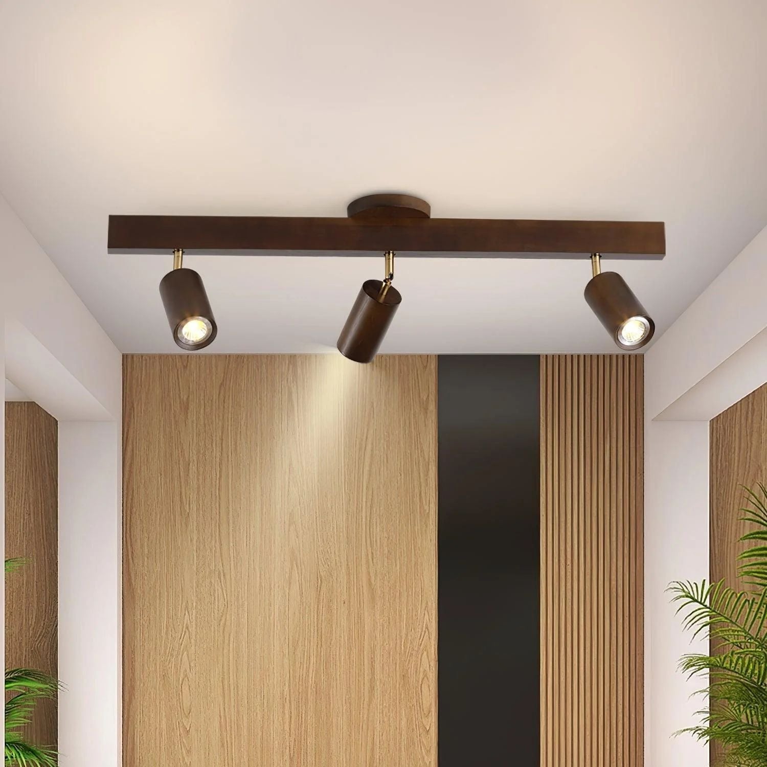 Lermo Wooden Track Ceiling Light