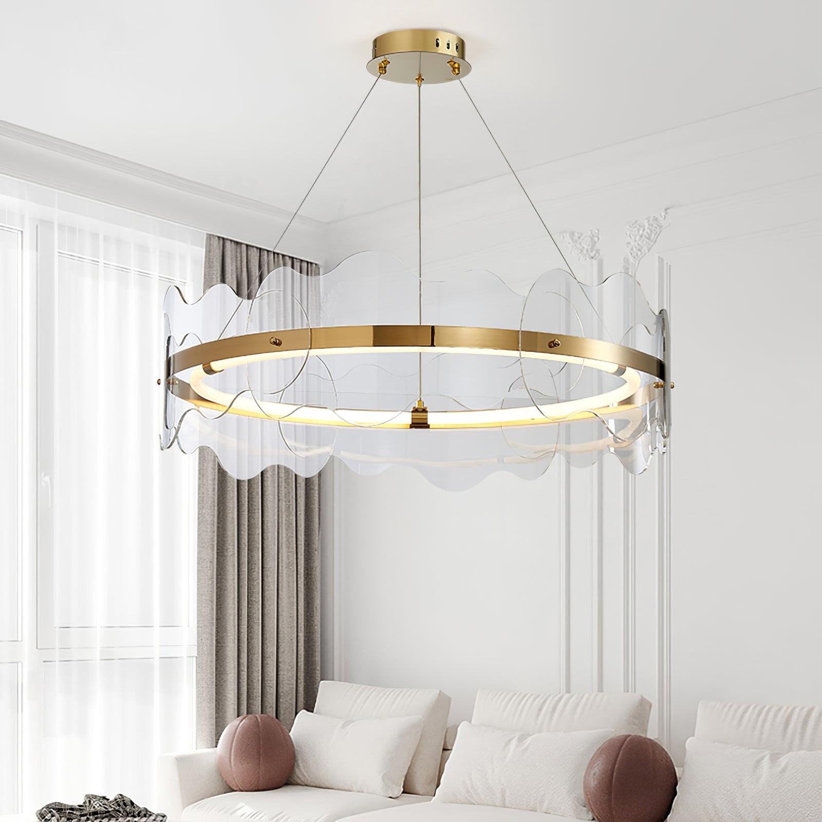 Acrylon Waved Pendant Light
