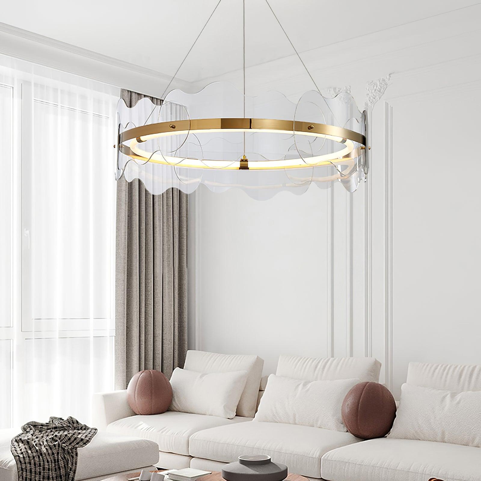 Acrylon Waved Pendant Light