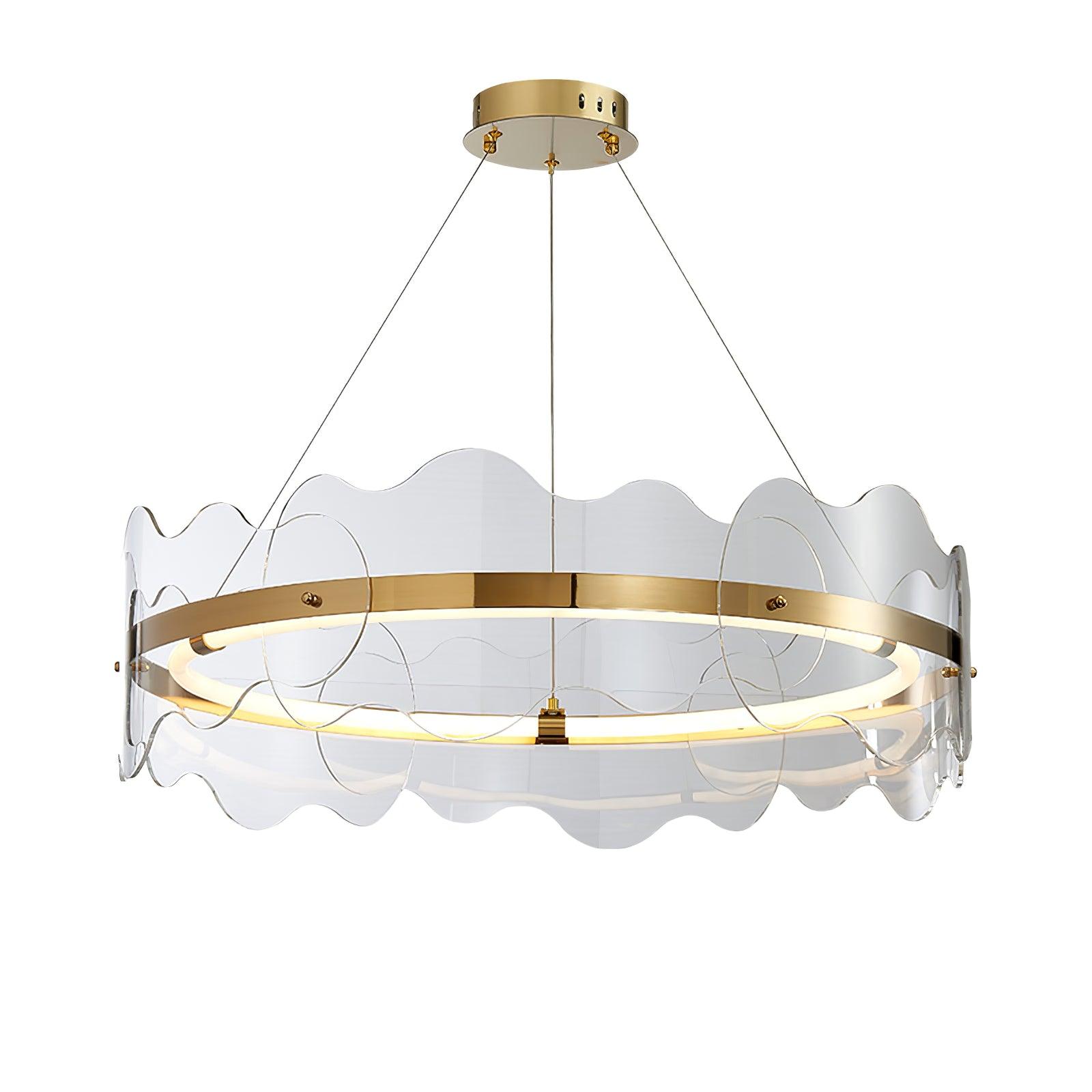 Acrylon Waved Pendant Light