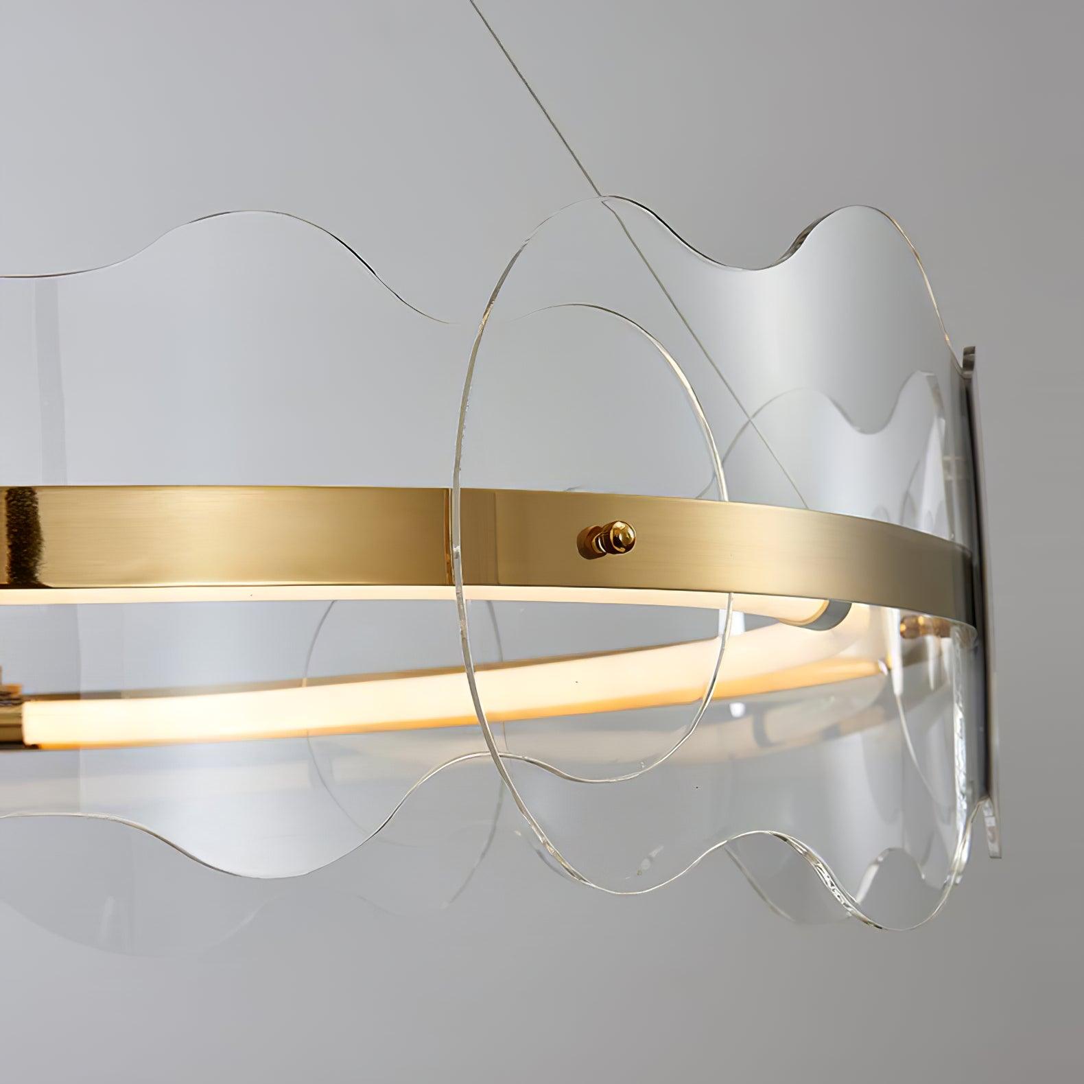 Acrylon Waved Pendant Light