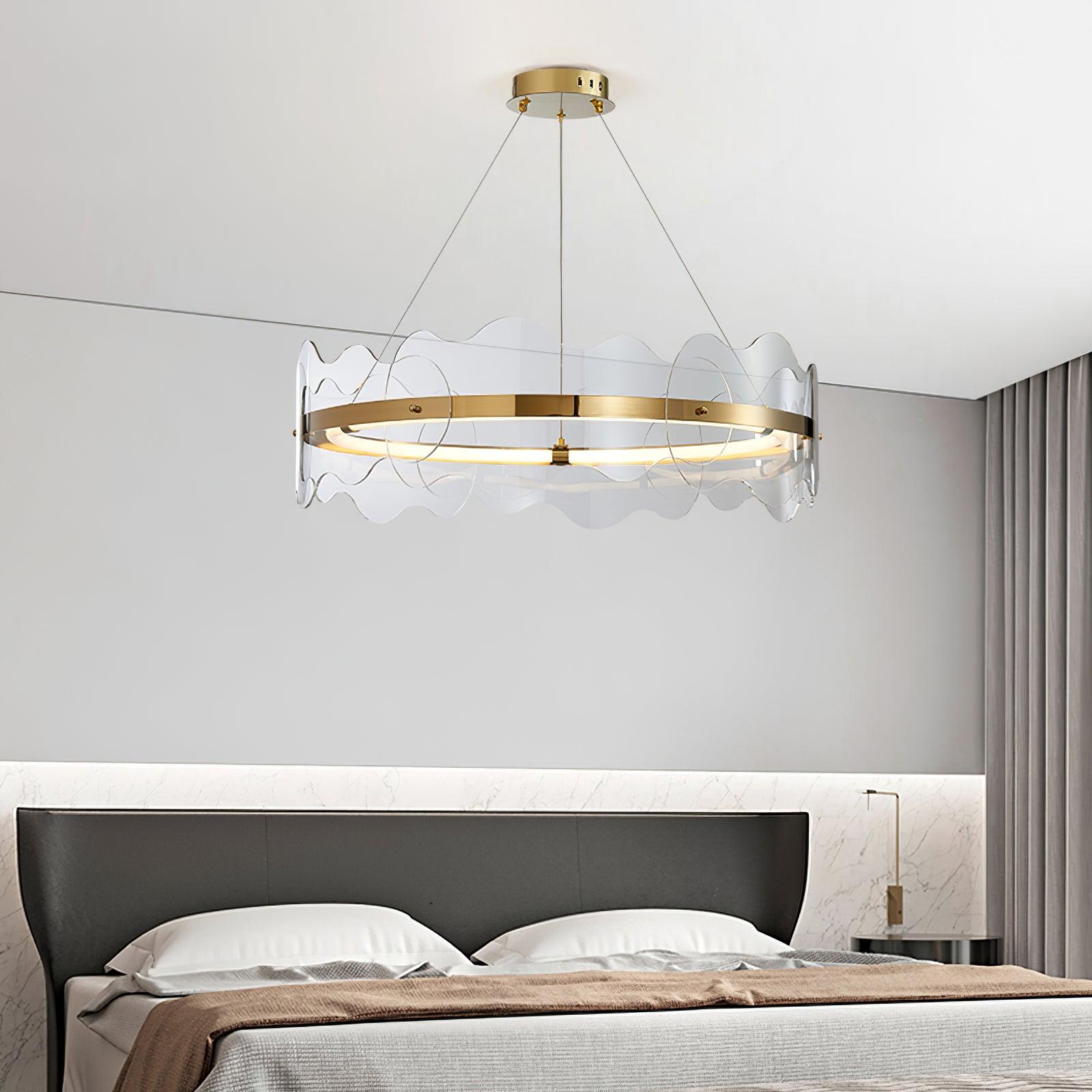Acrylon Waved Pendant Light