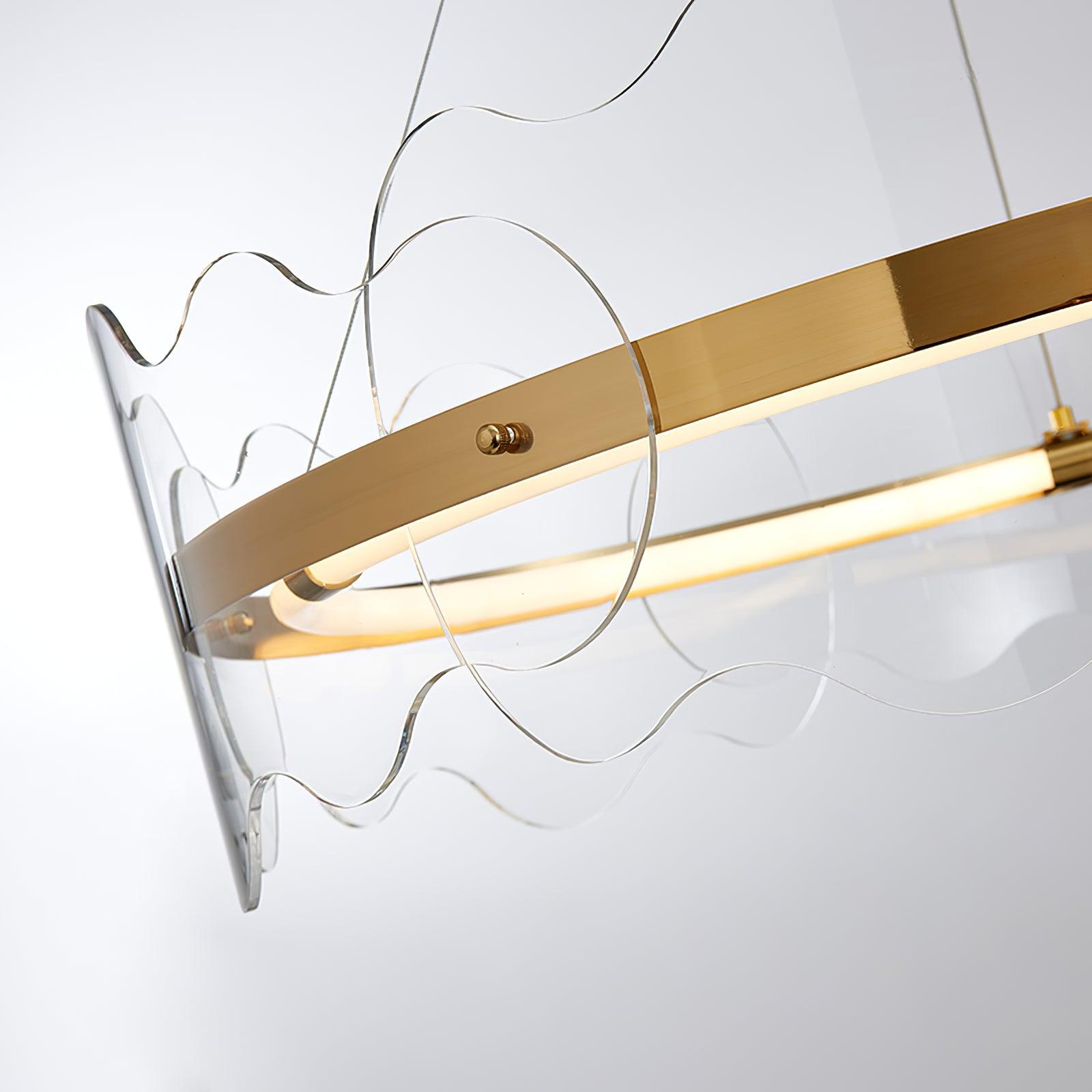 Acrylon Waved Pendant Light