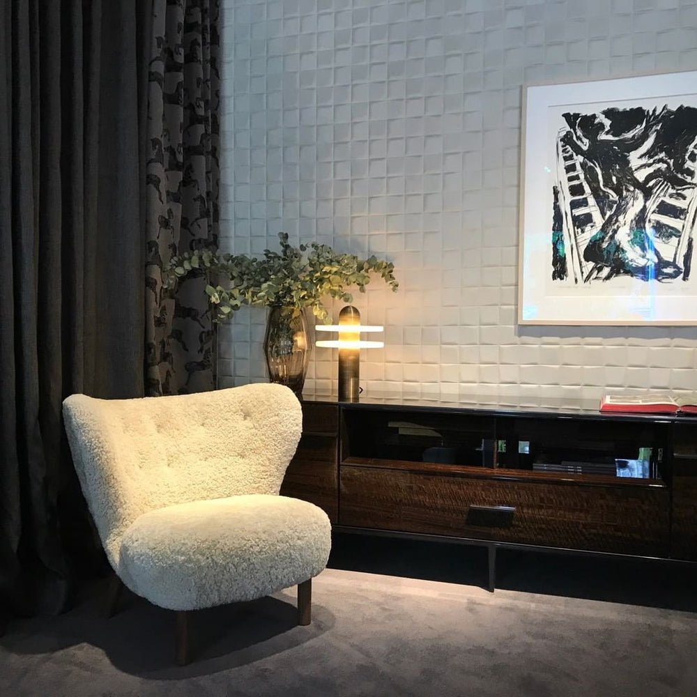 Duo Alabaster Disc Table Lamp