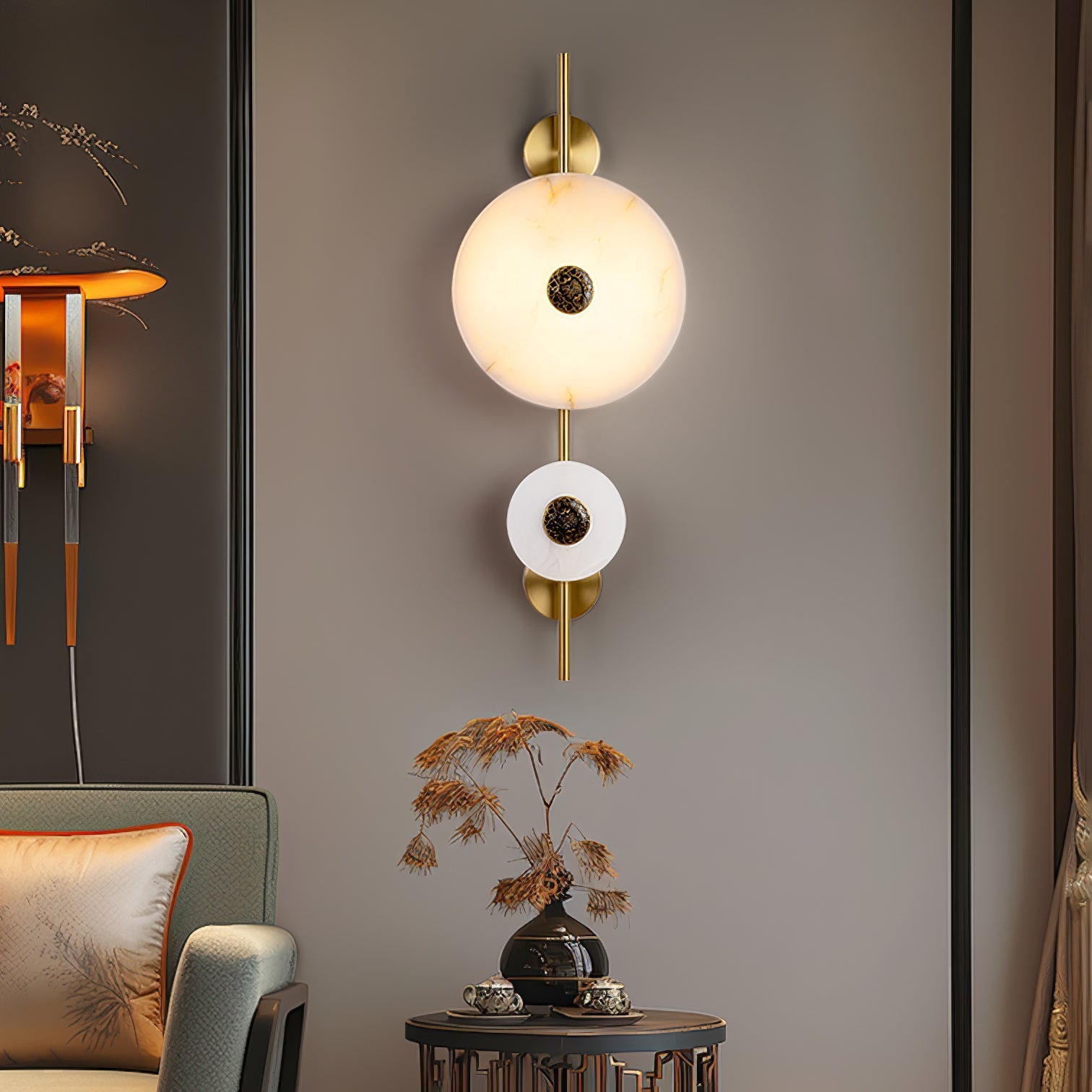 Mesona Alabaster Wall Light