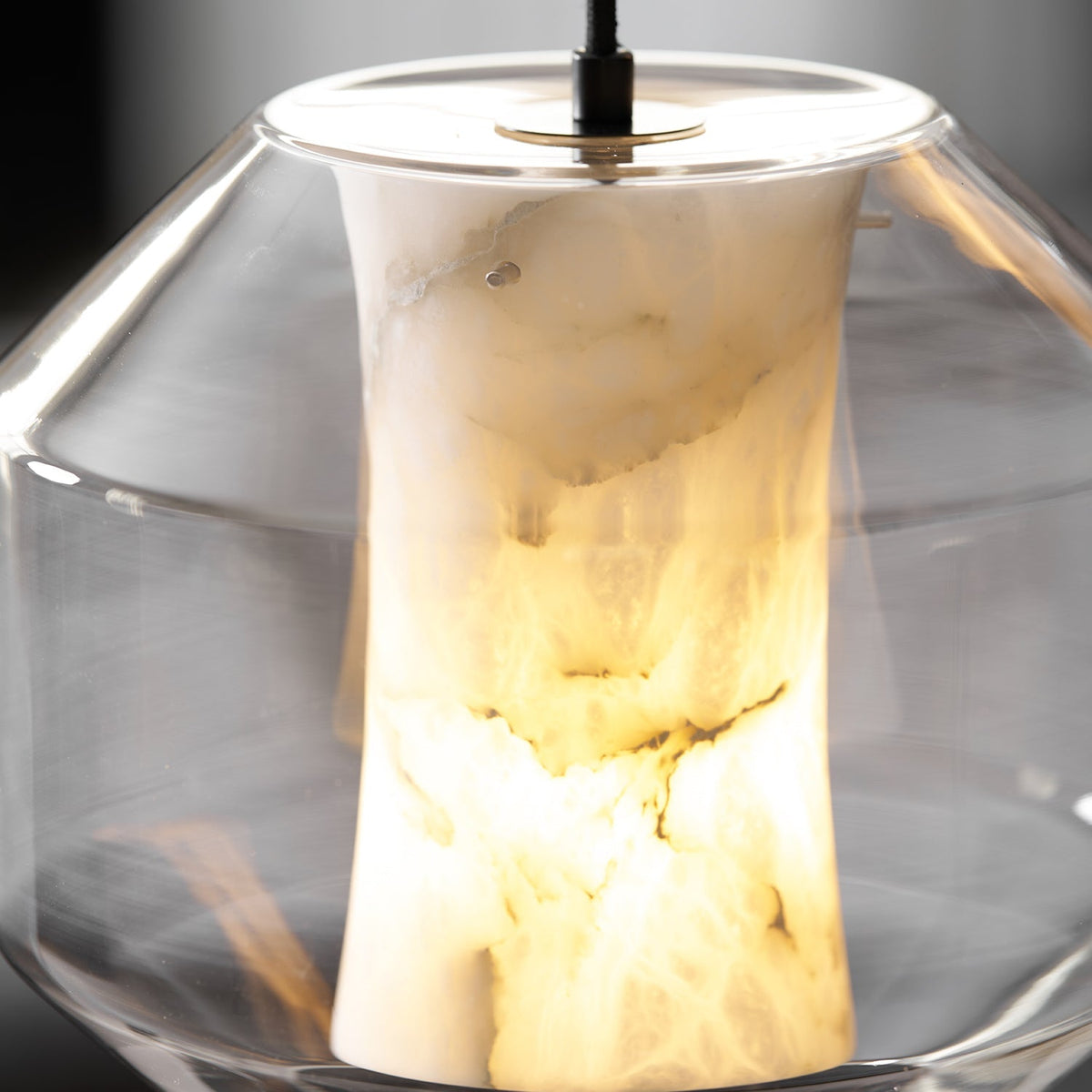 Alabaster Glass Cylinder Pendant Light – detail 30