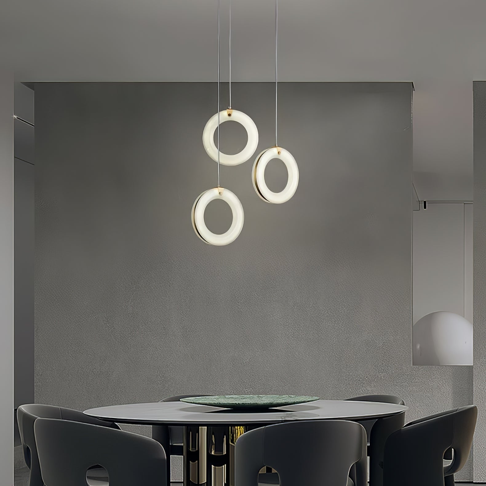 Lenba Alabaster Ring Pendant Light