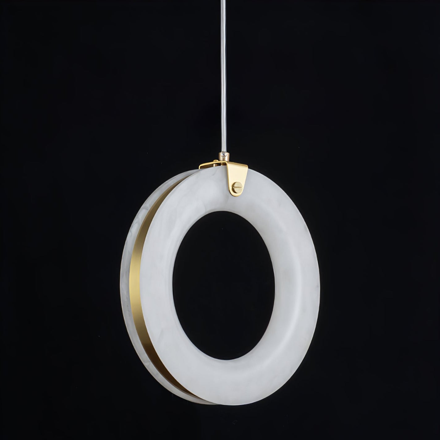 Lenba Alabaster Ring Pendant Light