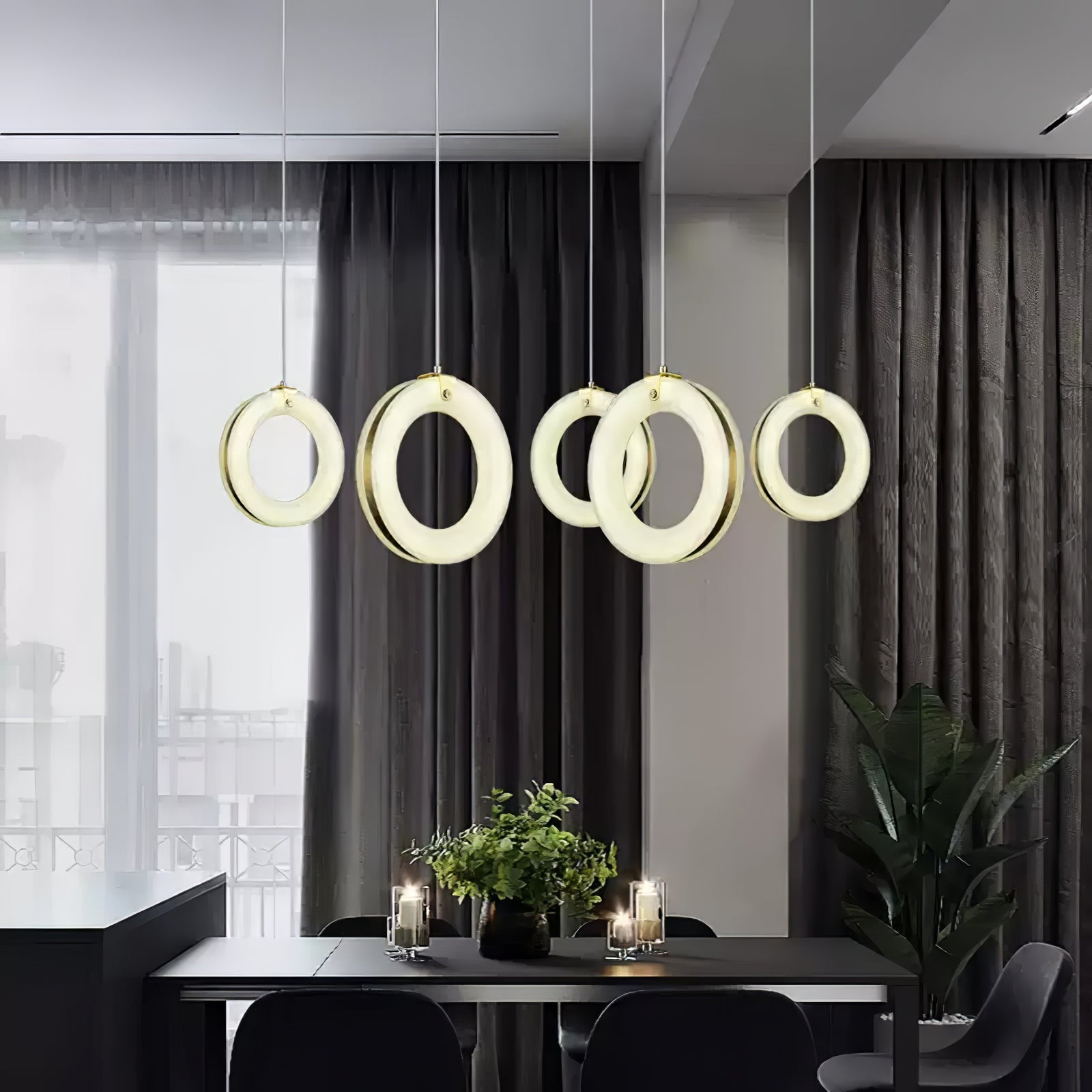 Lenba Alabaster Ring Pendant Light