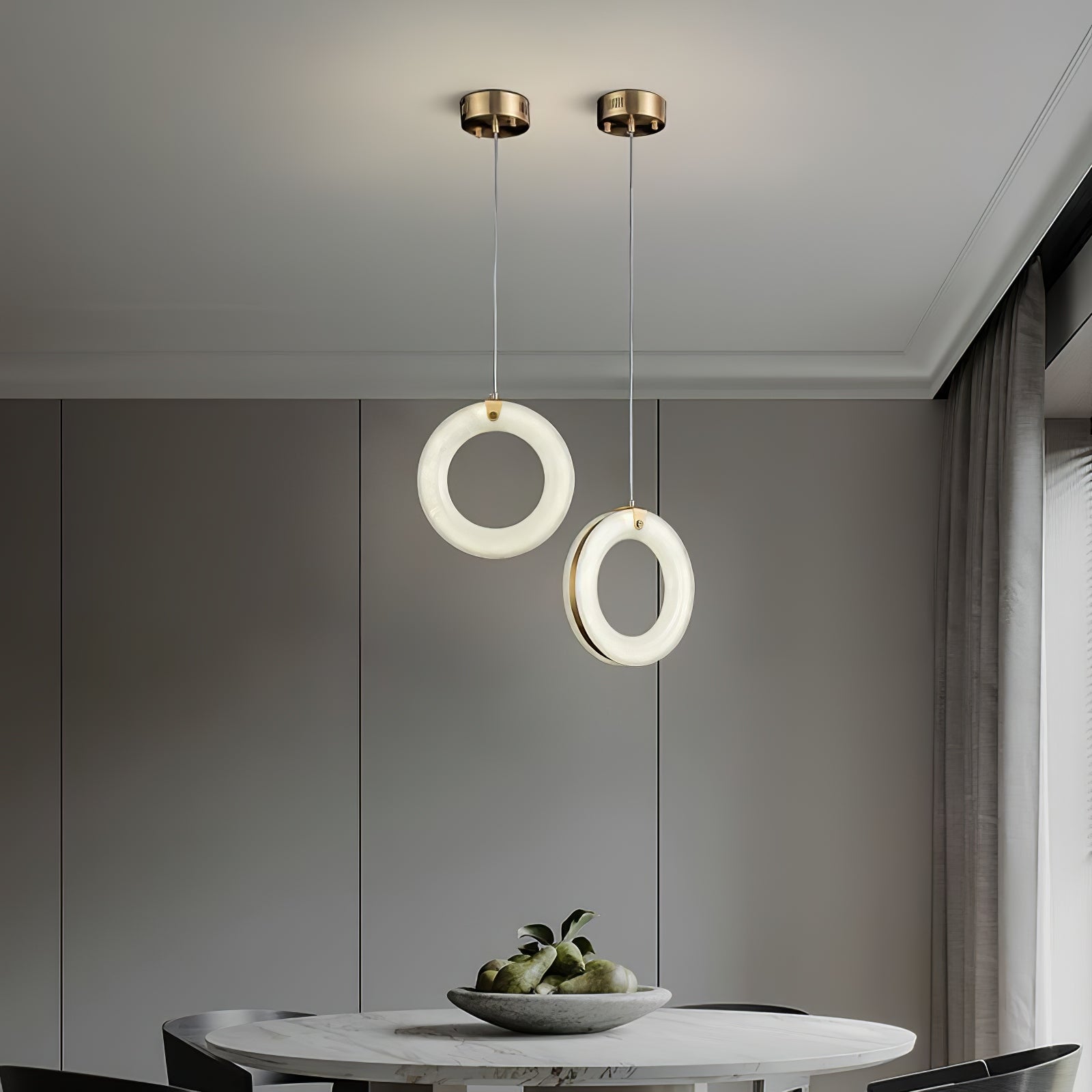 Lenba Alabaster Ring Pendant Light