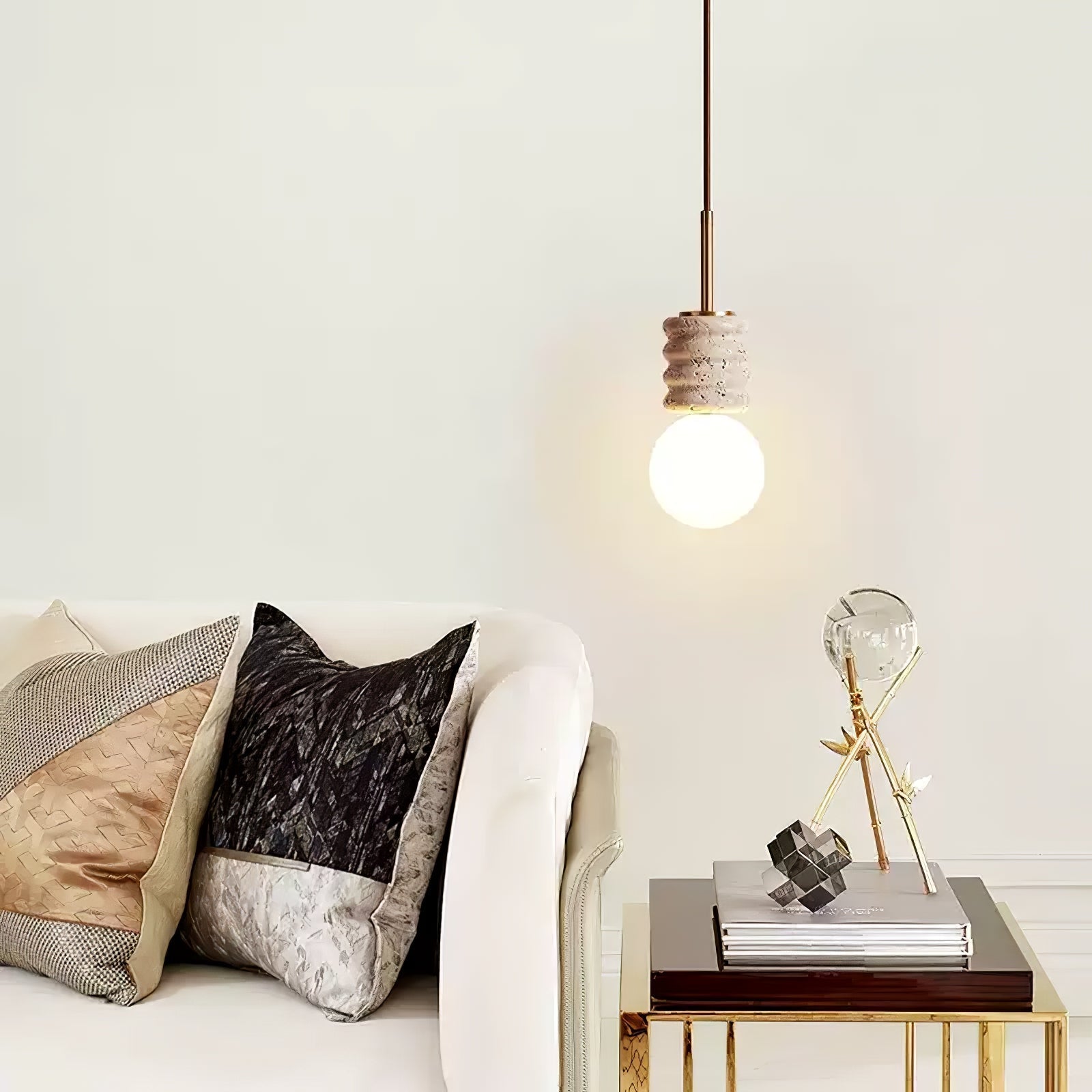 Maliva Natural Stone Pendant Light