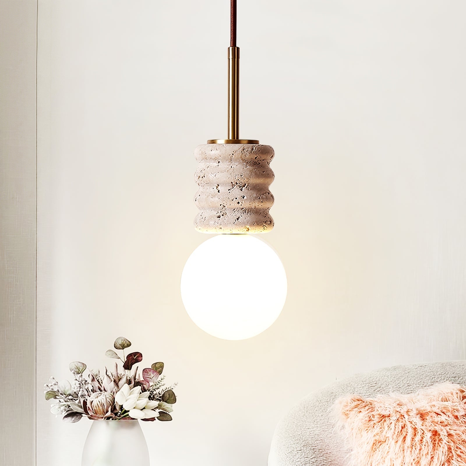 Maliva Natural Stone Pendant Light