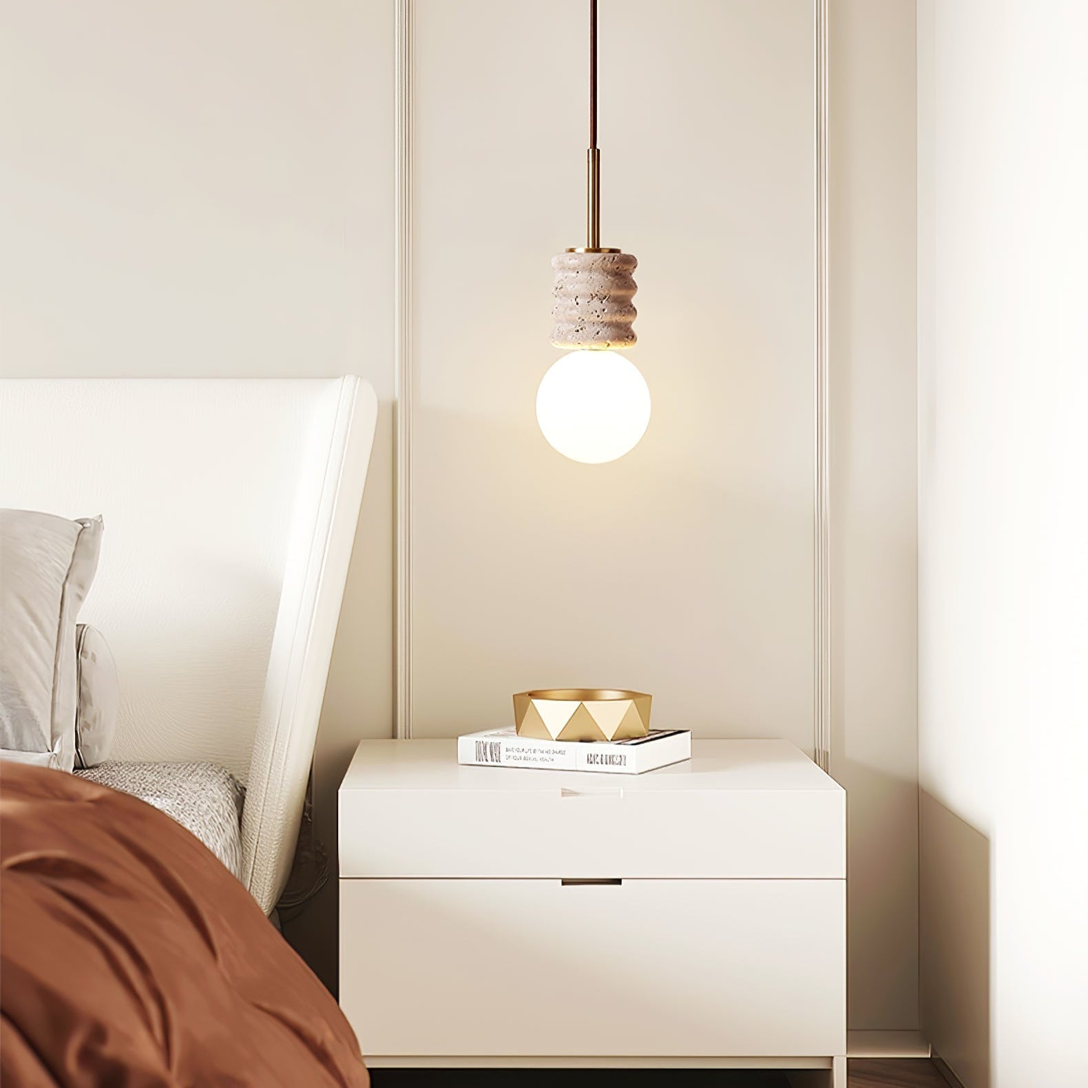 Maliva Natural Stone Pendant Light