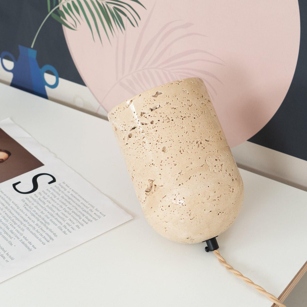 Synel Travertine Table Lamp