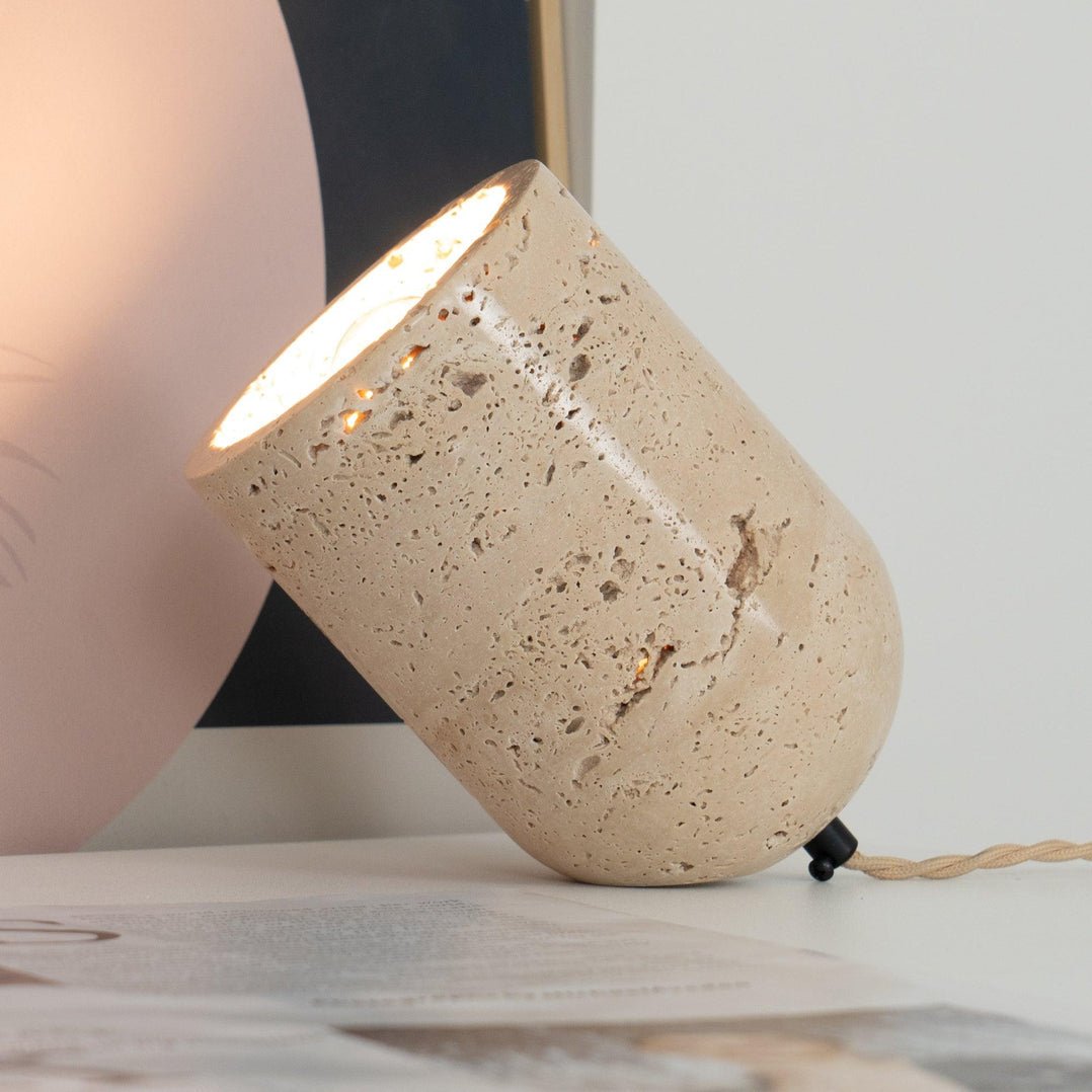 Synel Travertine Table Lamp
