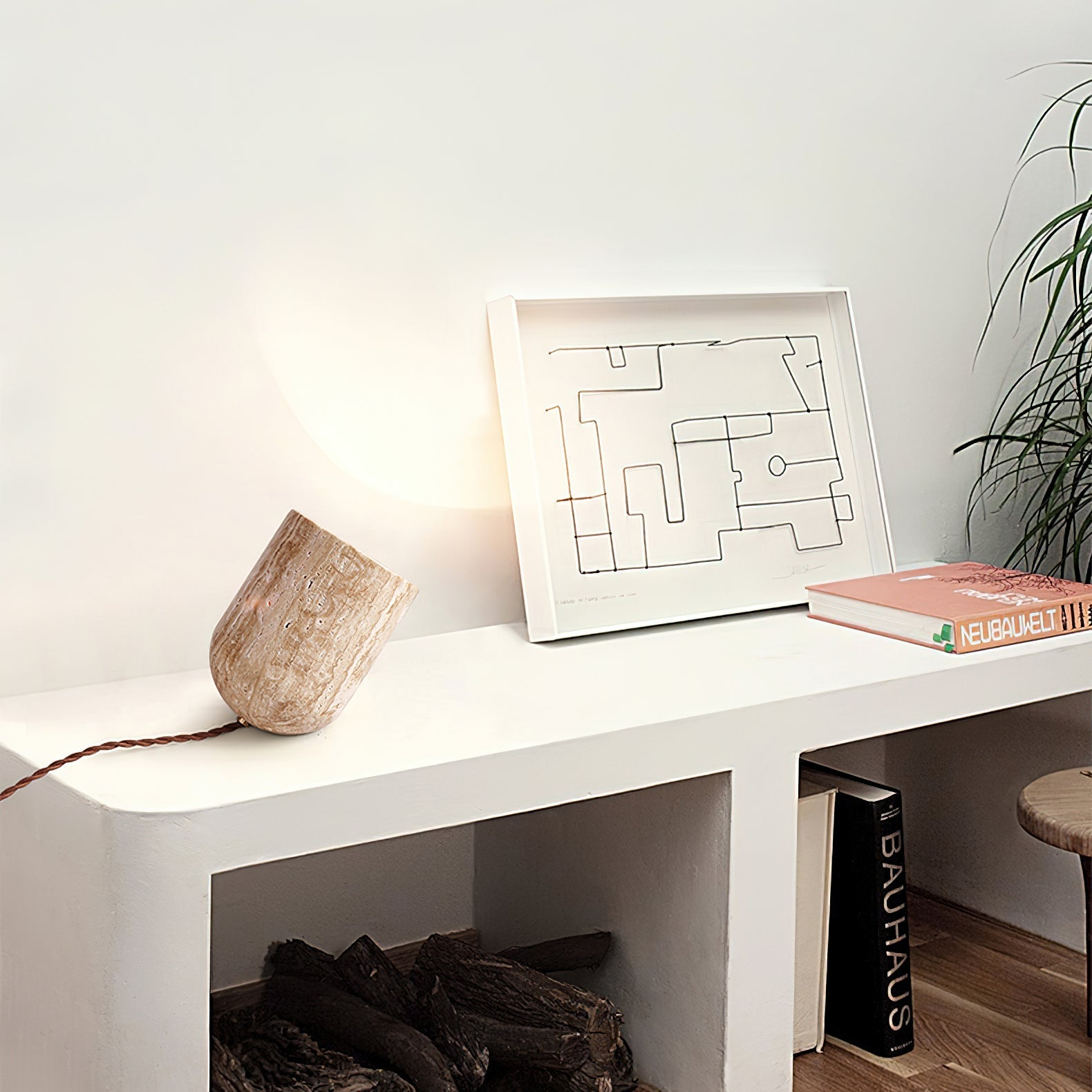 Synel Travertine Table Lamp