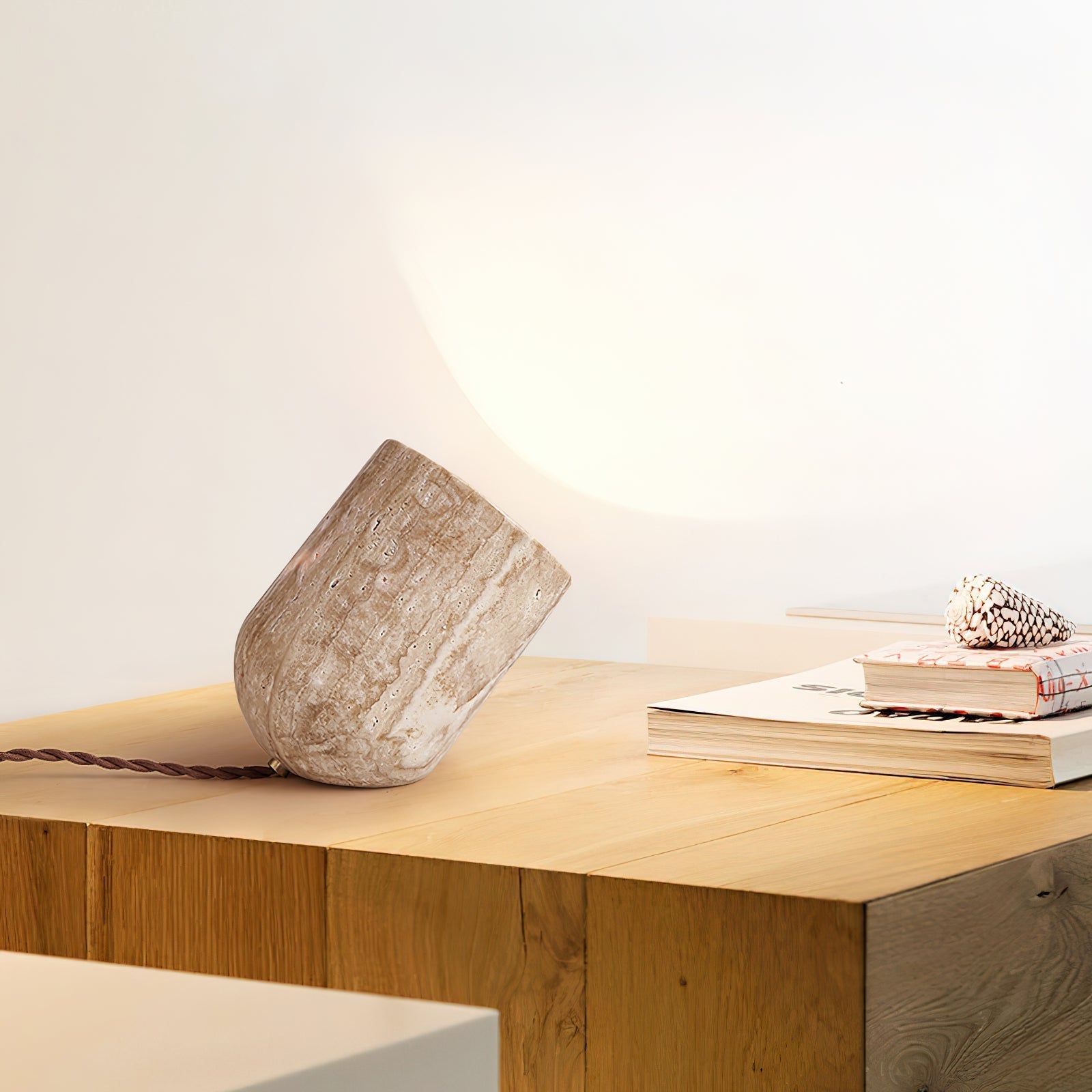 Synel Travertine Table Lamp