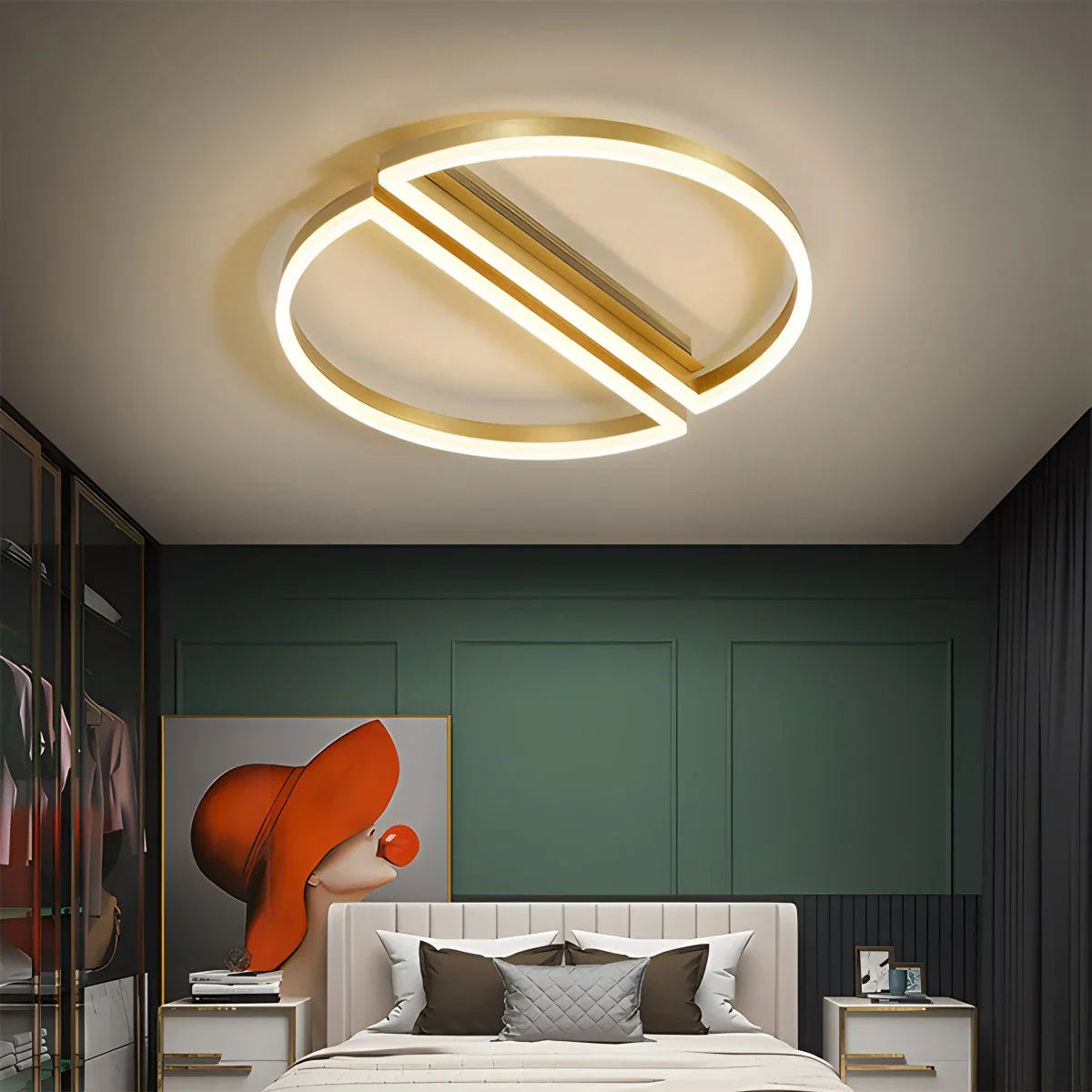 Zipler Double Half-Round Ceiling Light