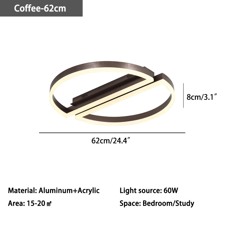 Zipler Double Half-Round Ceiling Light